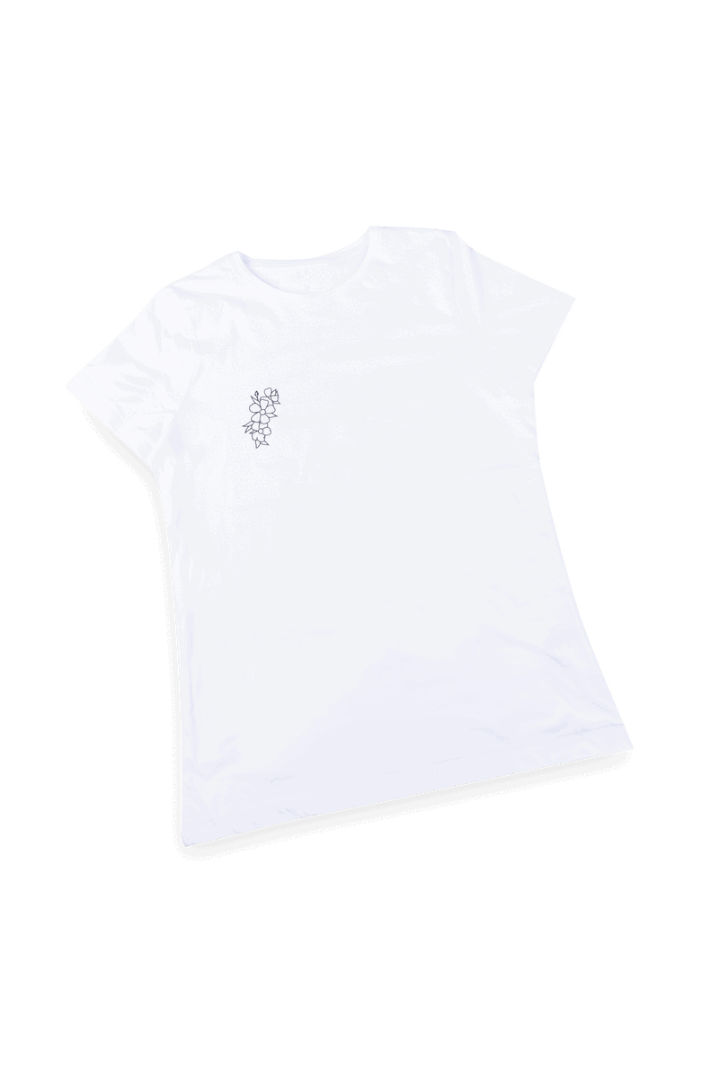 Women's white t-shirt - I am a midwife @elartedecuidar-zoom-