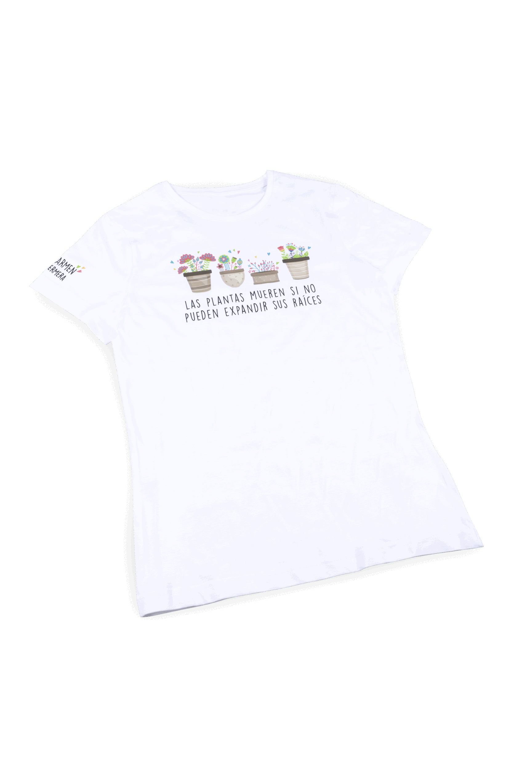 Women's white t-shirt - Plants-2