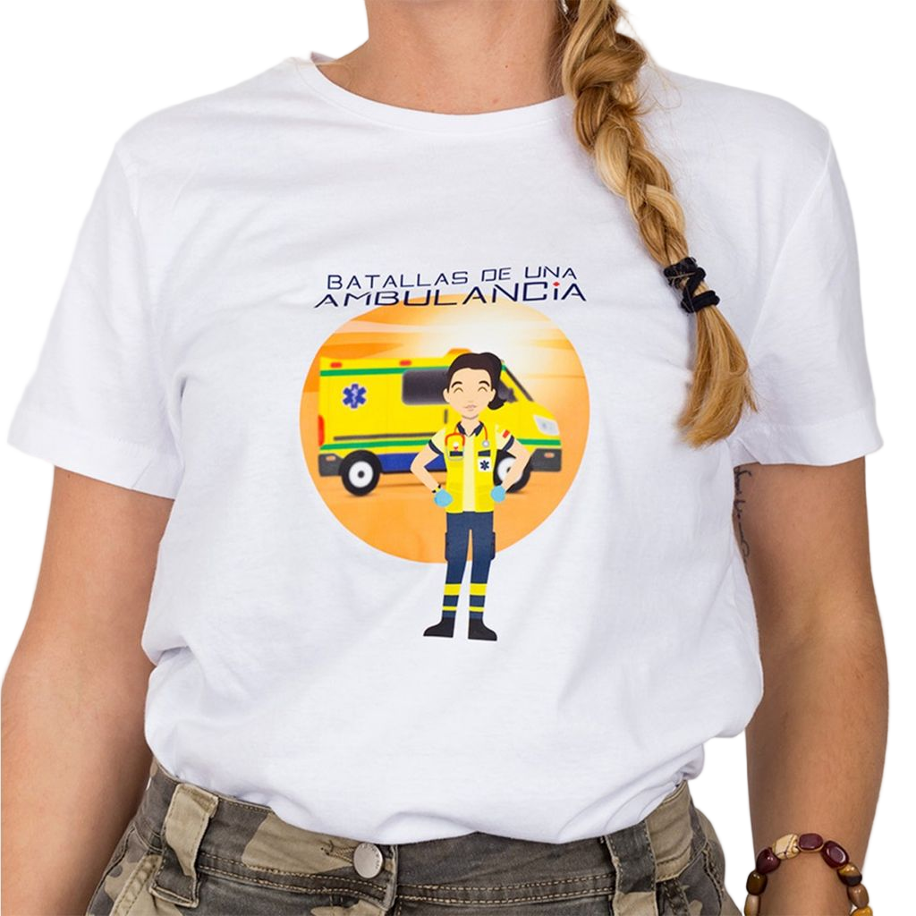 Women's white t-shirt - Battles of an ambulance-1