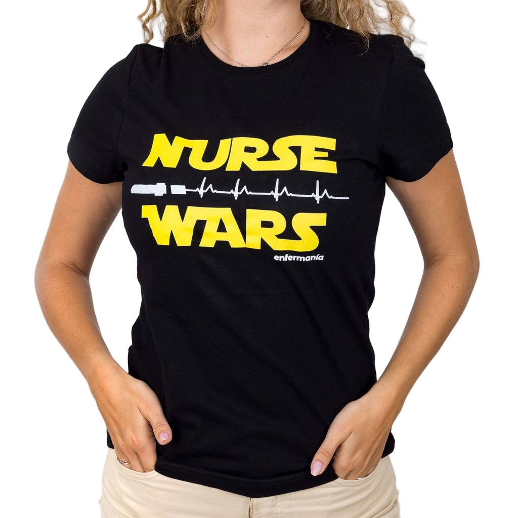 Women's black t-shirt - printed-zoom-1