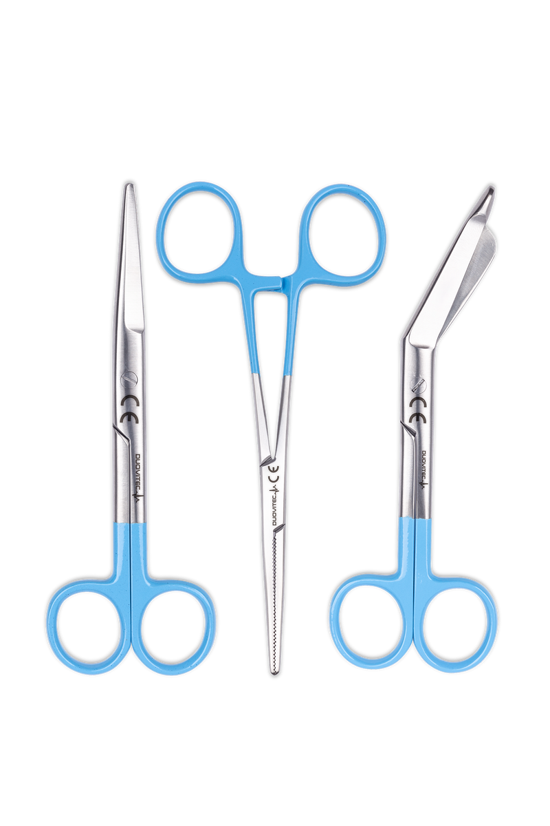 Conjunto de três tesouras – Azul-celeste-zoom-