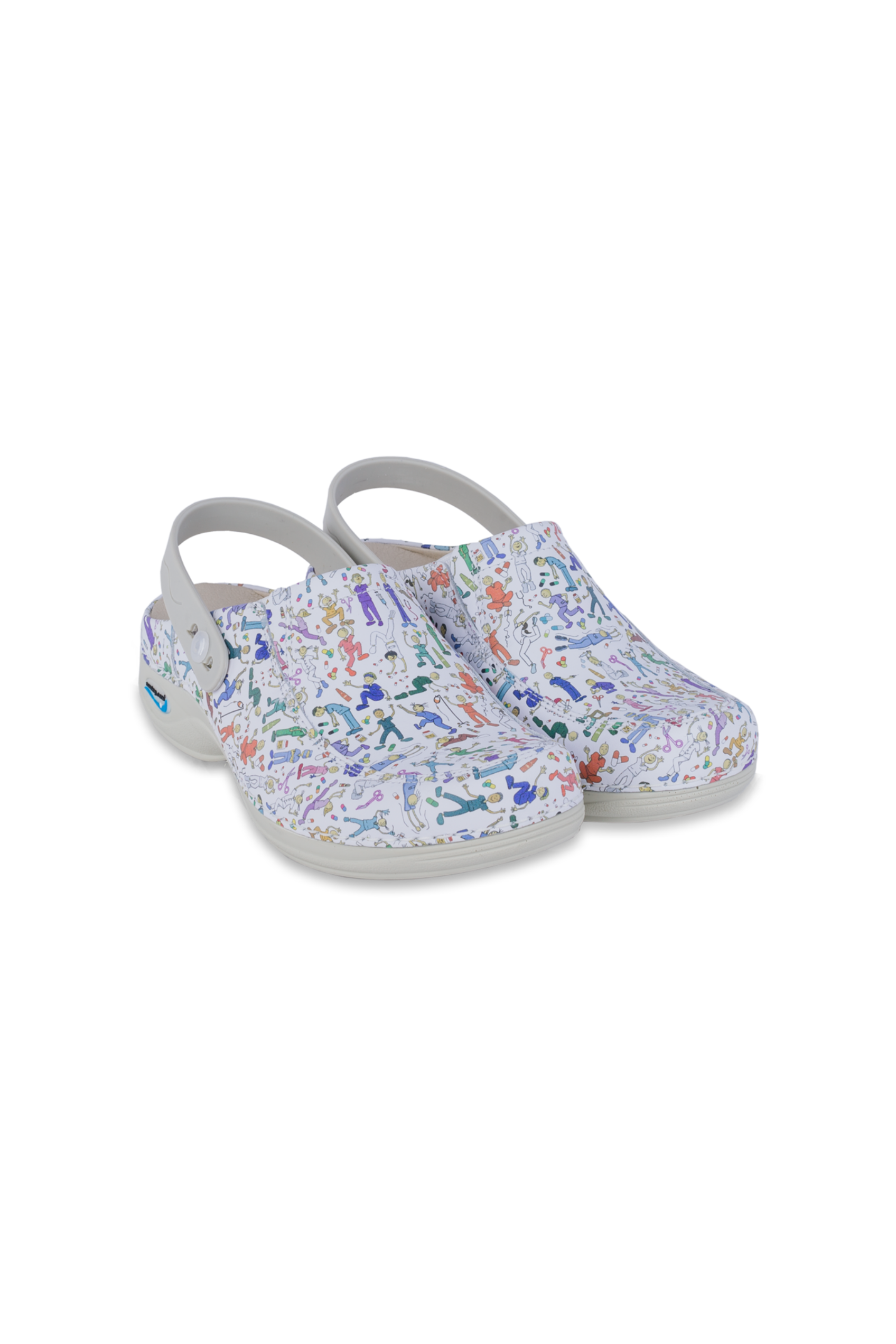 Printed leather clog - Revolutum-1