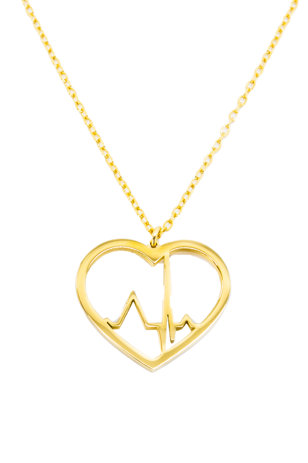 Heartbeat Pendant in gold or silver