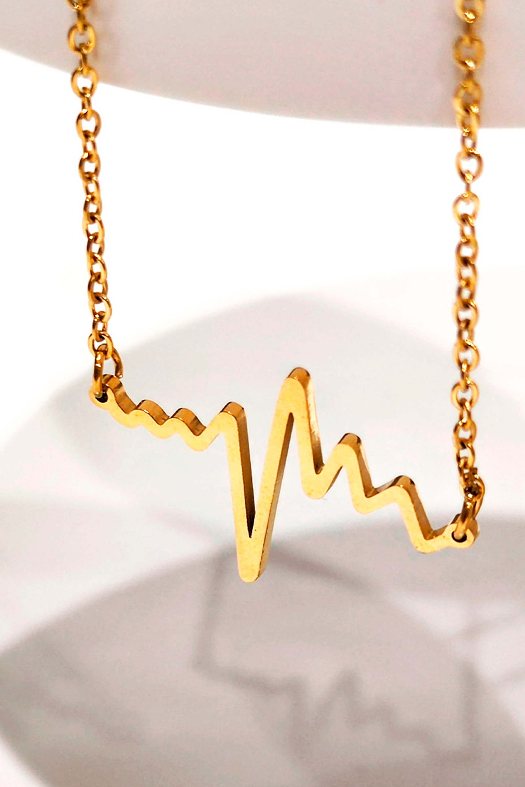 Heartbeat pendant - gold plated-1