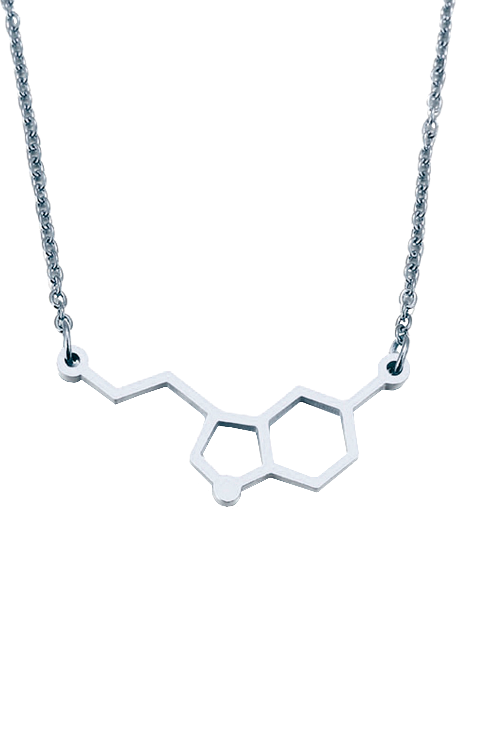 Serotonin pendant - silver-finished steel-1