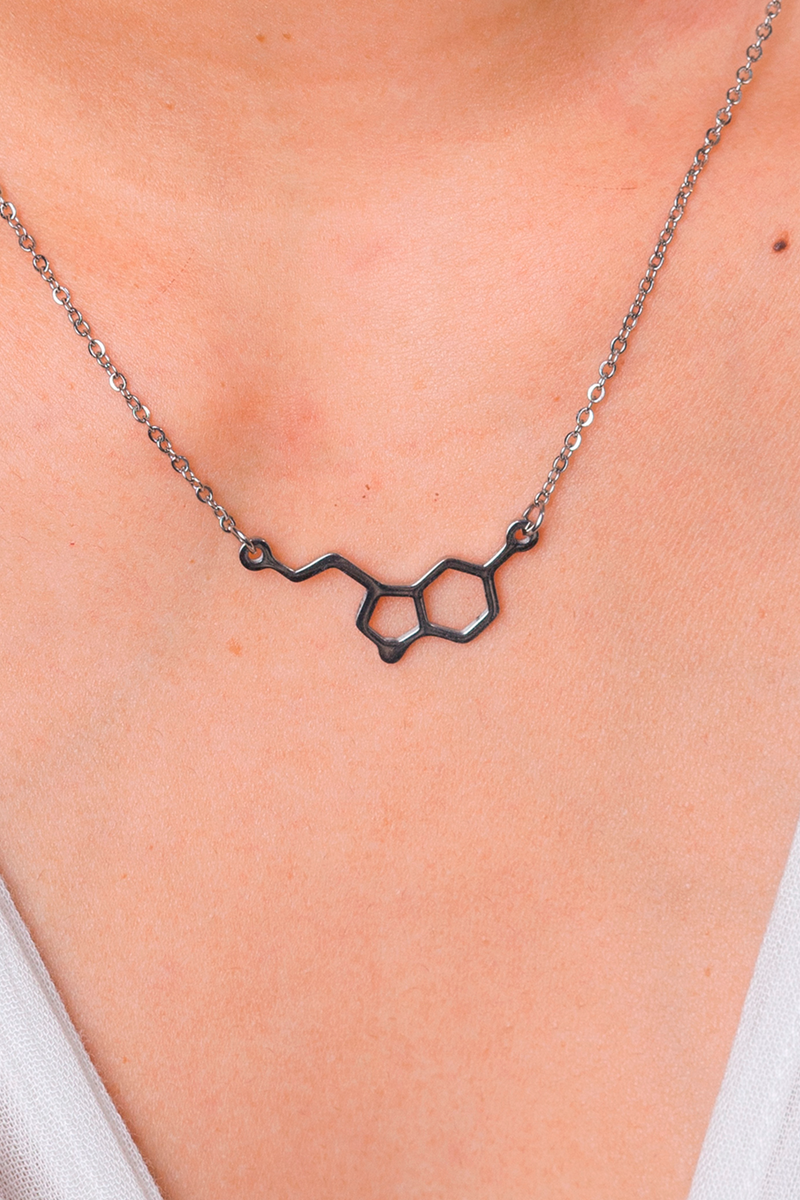 Serotonin pendant - silver-finished steel-zoom-