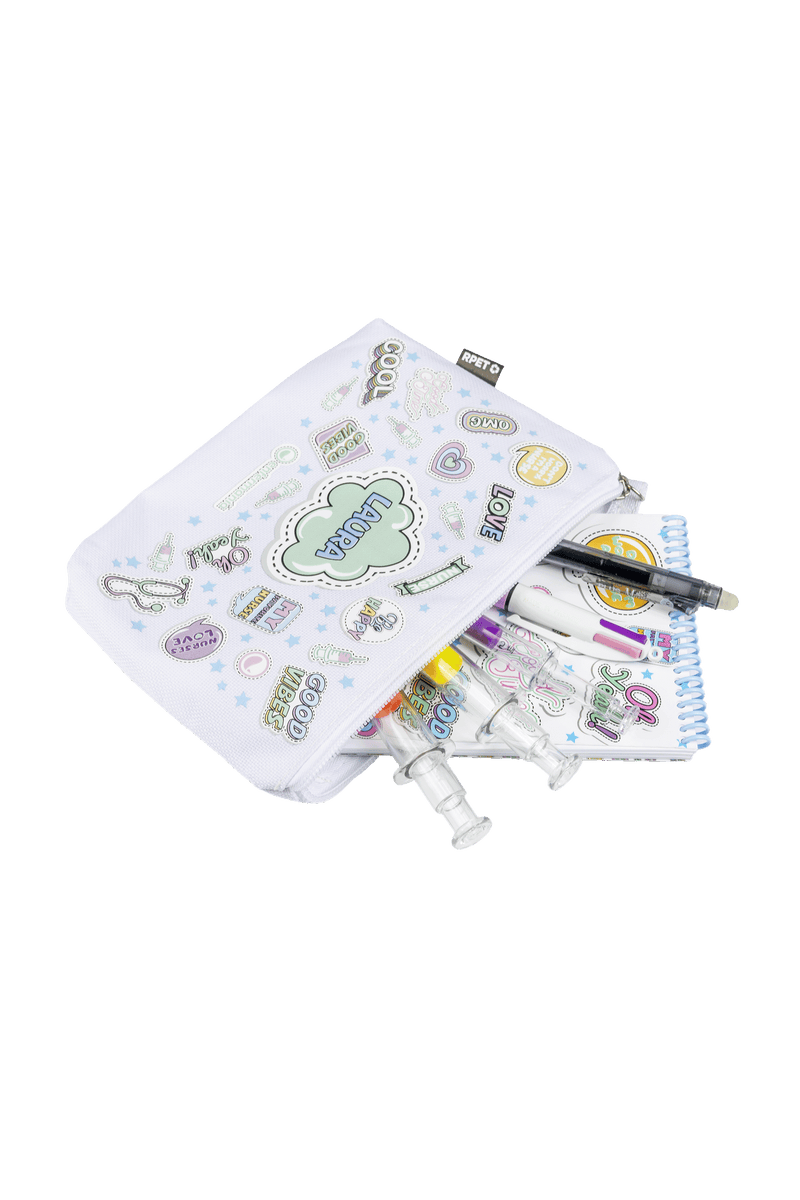 Customizable Pencil Case / Toiletry Bag - Stickers Collection-zoom-