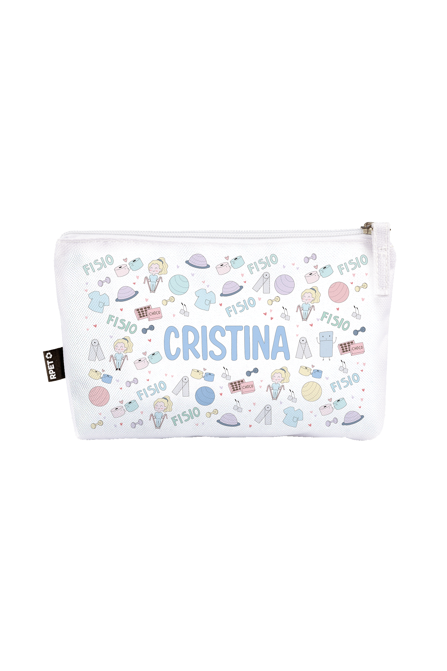 Customizable printed pencil case/toiletry bag - Fisio Pastel-zoom-3