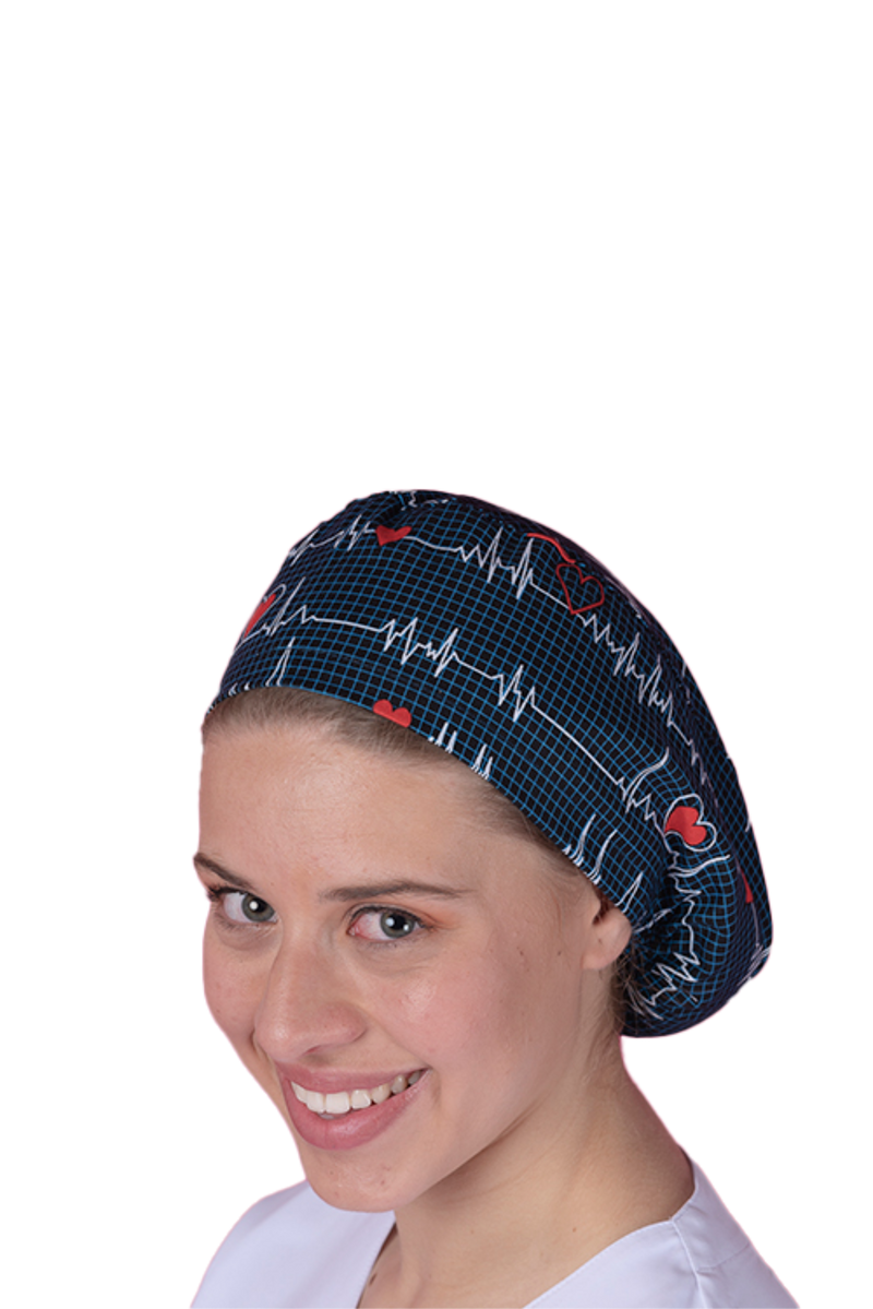 Surgical cap for long hair - Printed -zoom-