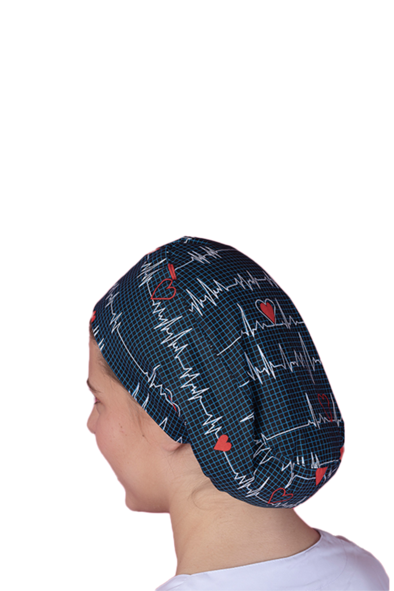 Surgical cap for long hair - Printed -zoom-