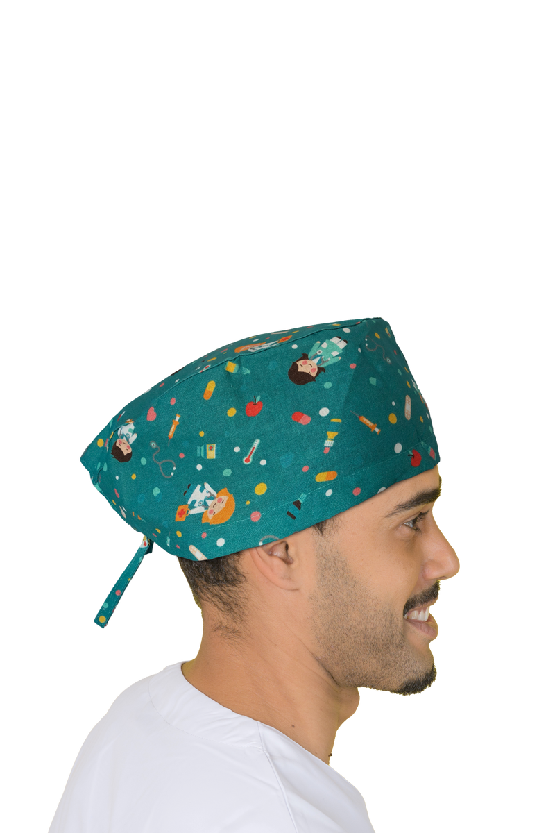 Surgical cap for short hair - Printed -zoom-