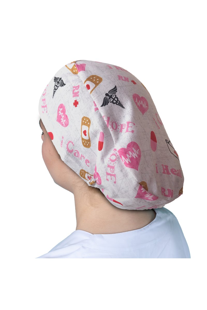 Surgical cap for long hair - Printed -zoom-