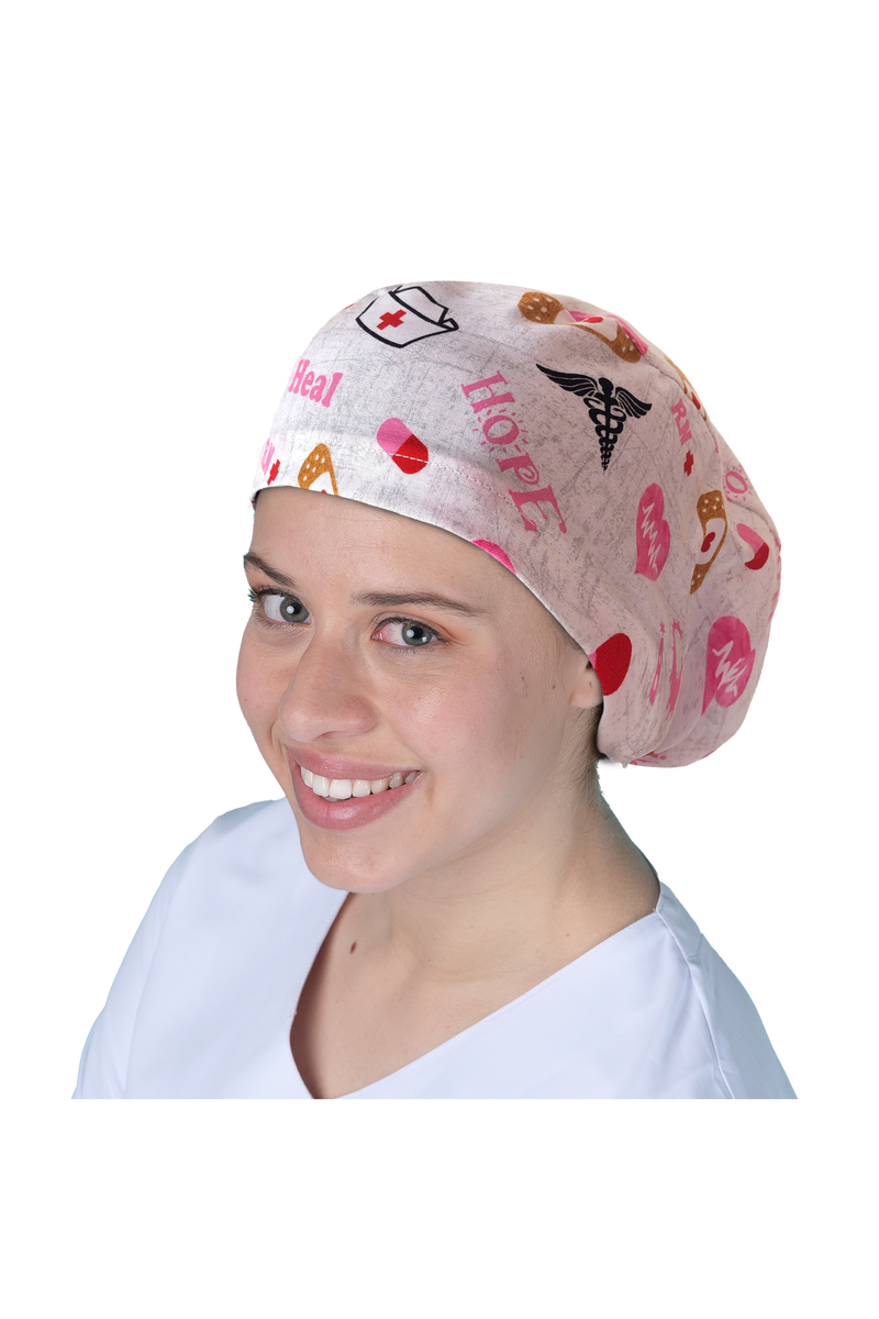 Surgical cap for long hair - Printed -zoom-