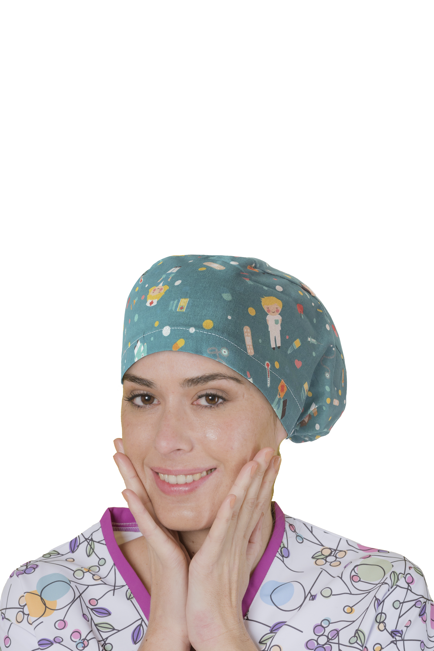 Surgical cap for long hair - Printed -zoom-93