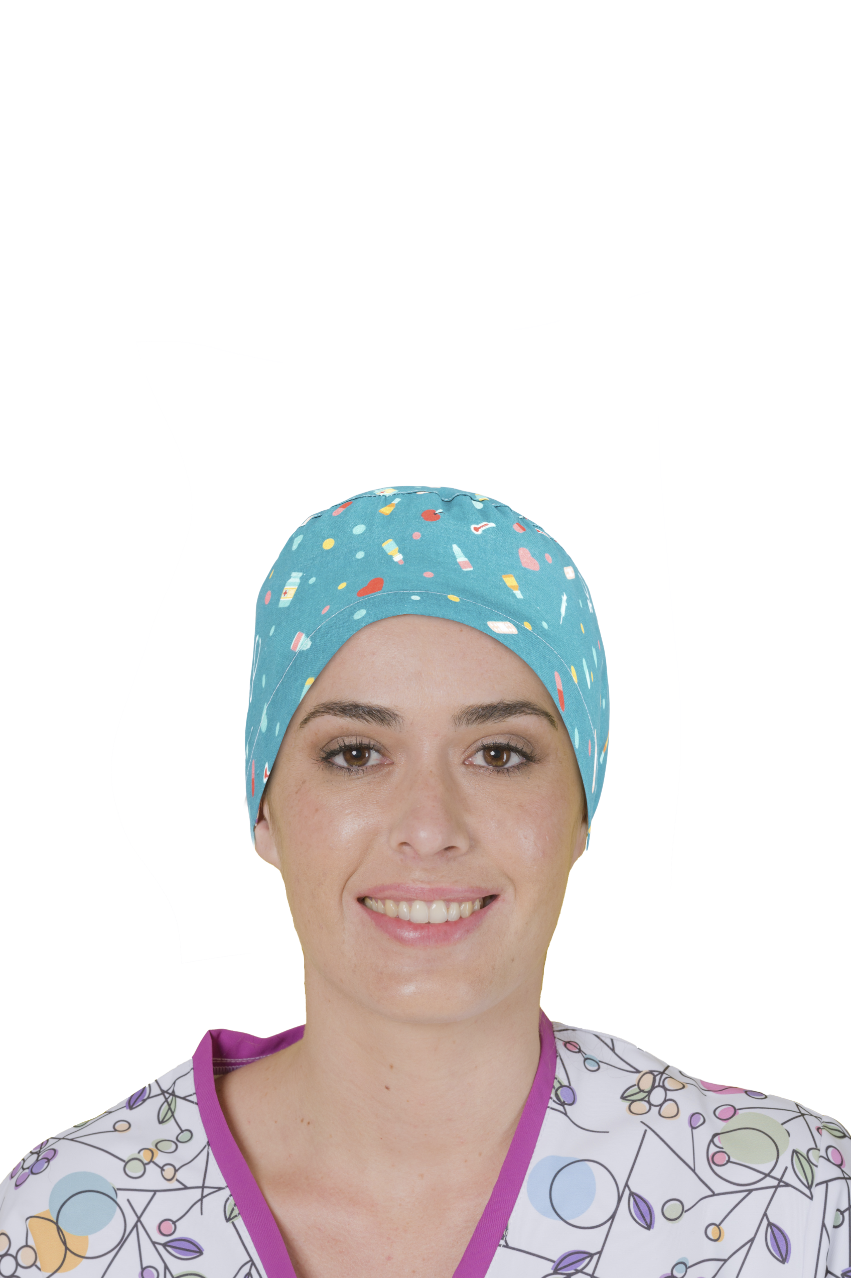 Surgical cap for long hair - Printed -zoom-80