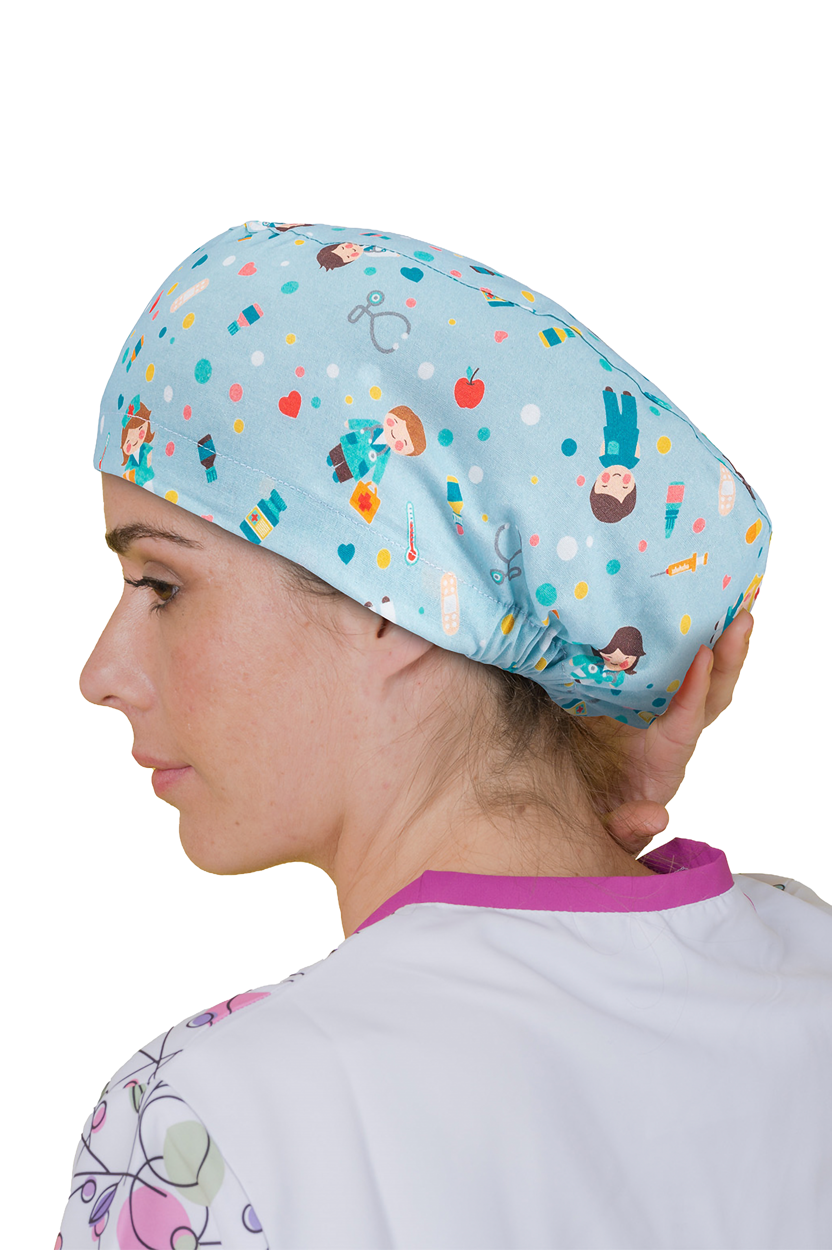 Surgical cap for long hair - Printed -zoom-82