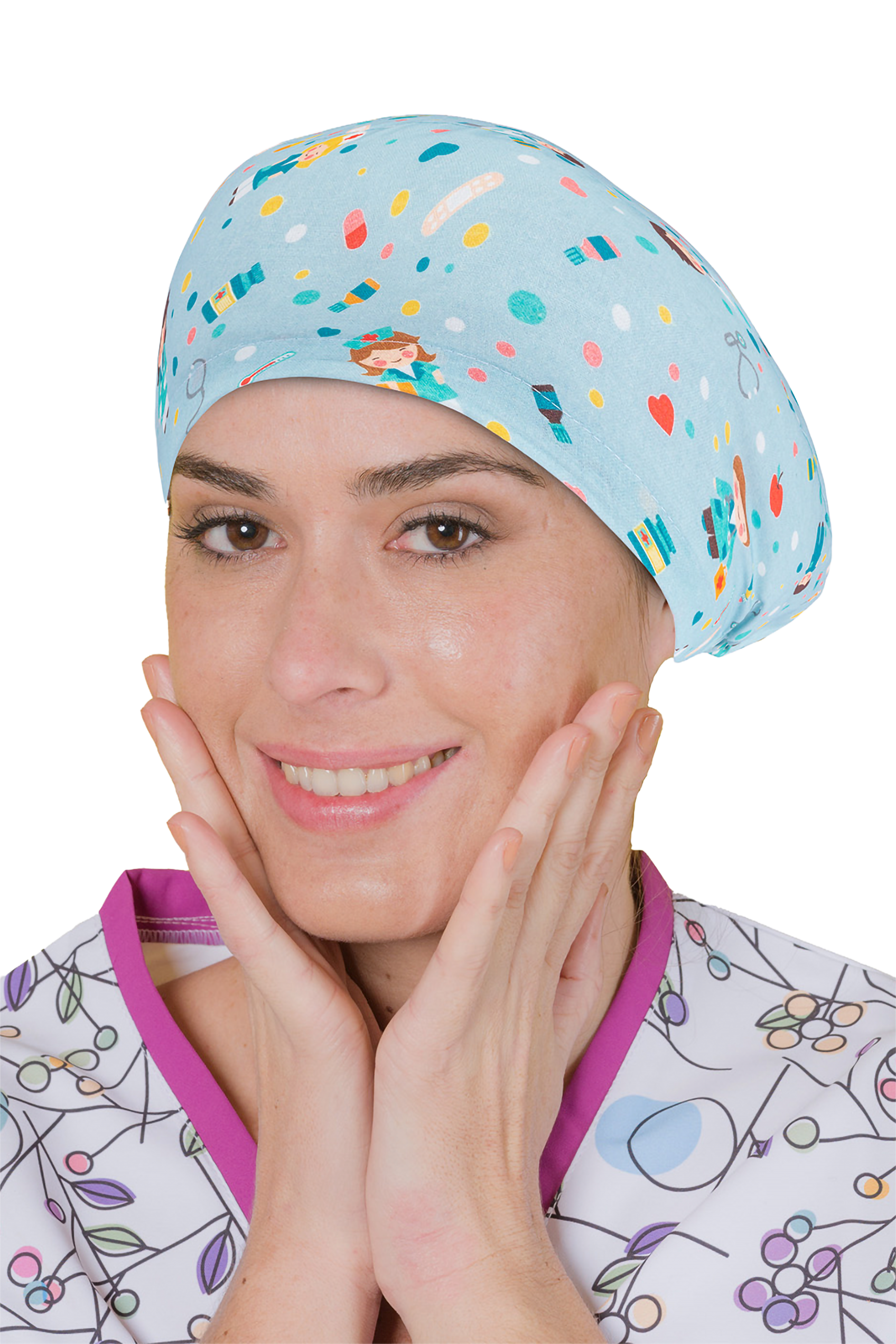 Surgical cap for long hair - Printed -66
