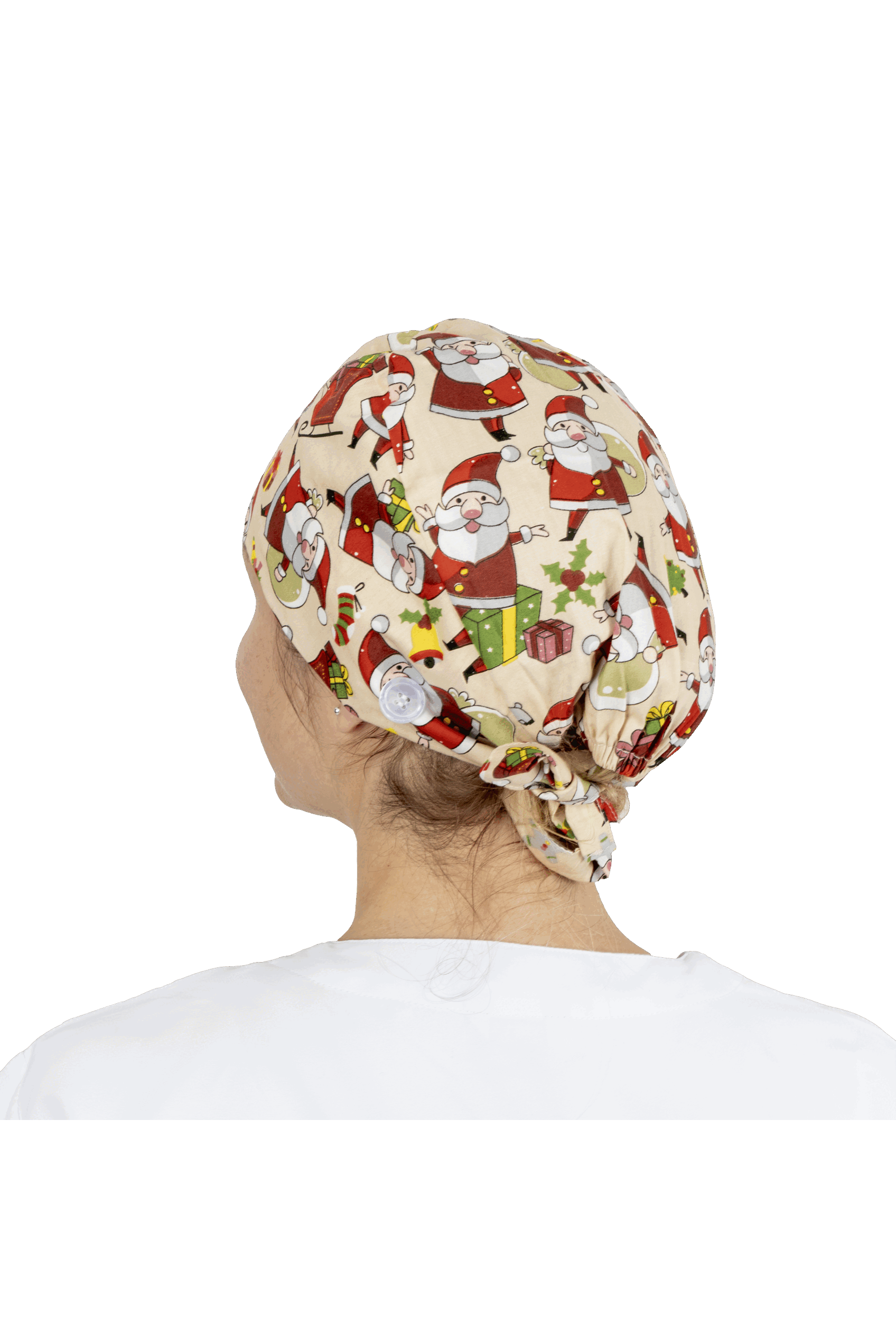 Short hair surgical cap with buttons - Printed -47
