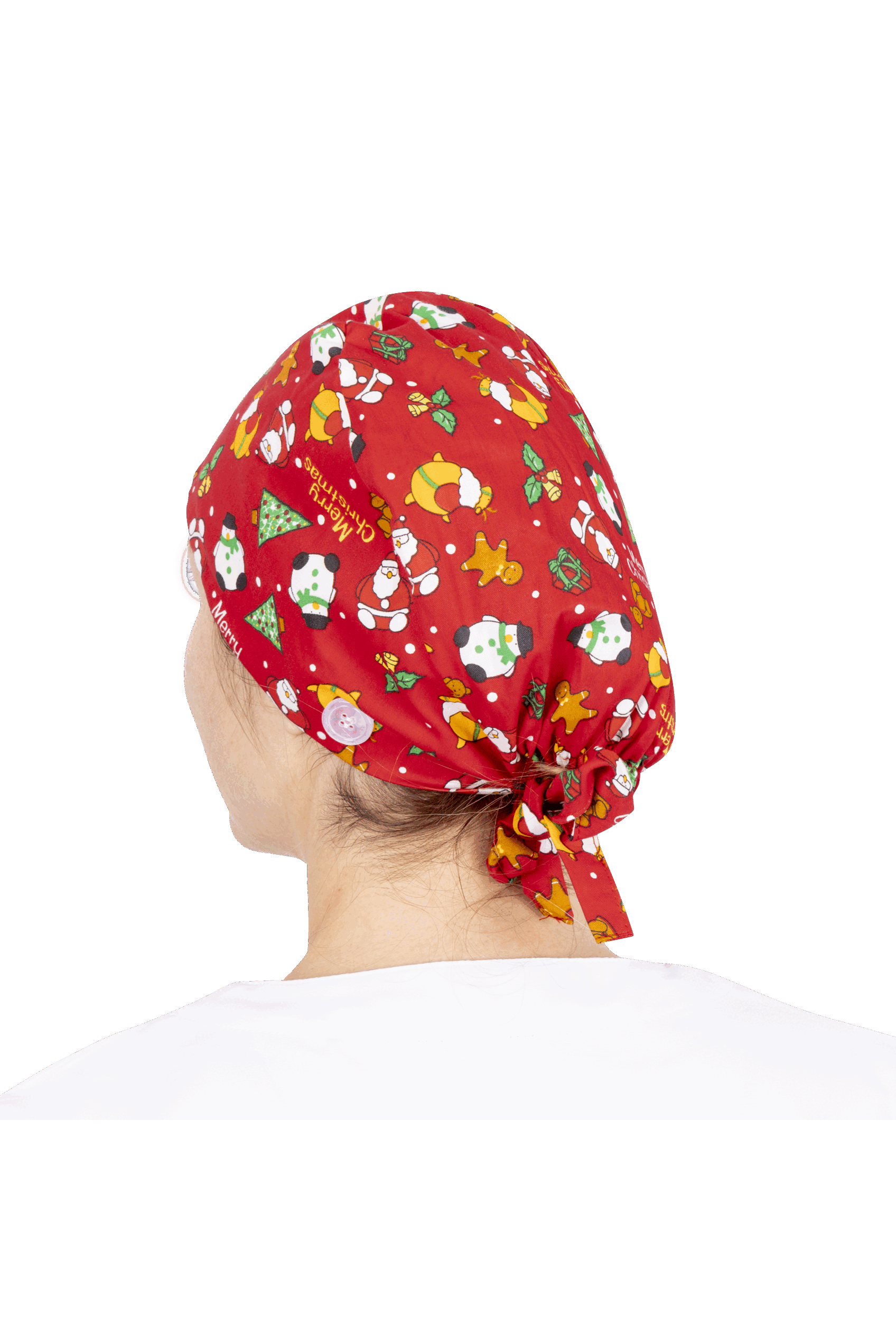 Short hair surgical cap with buttons - Printed -49