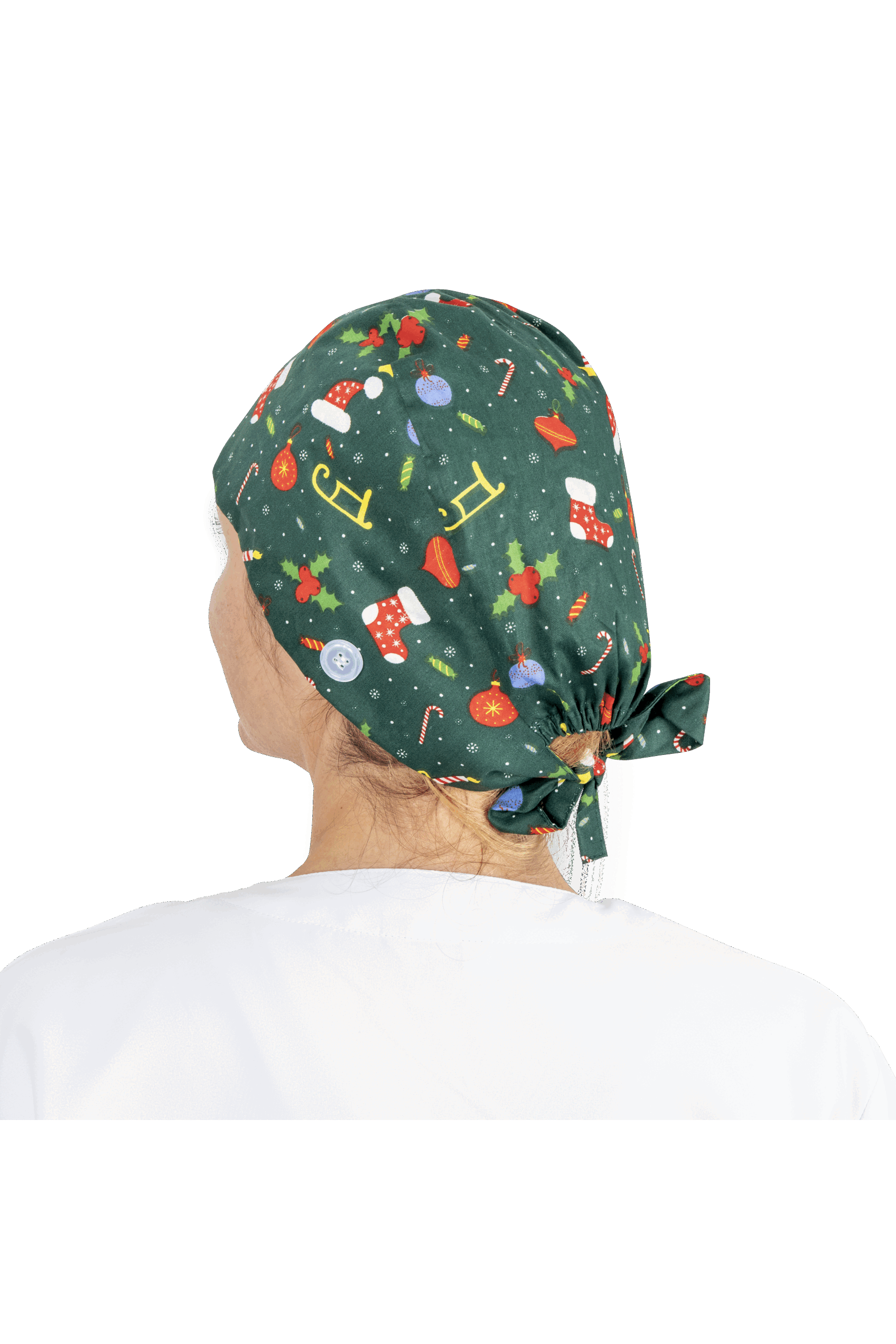 Short hair surgical cap with buttons - Printed -51