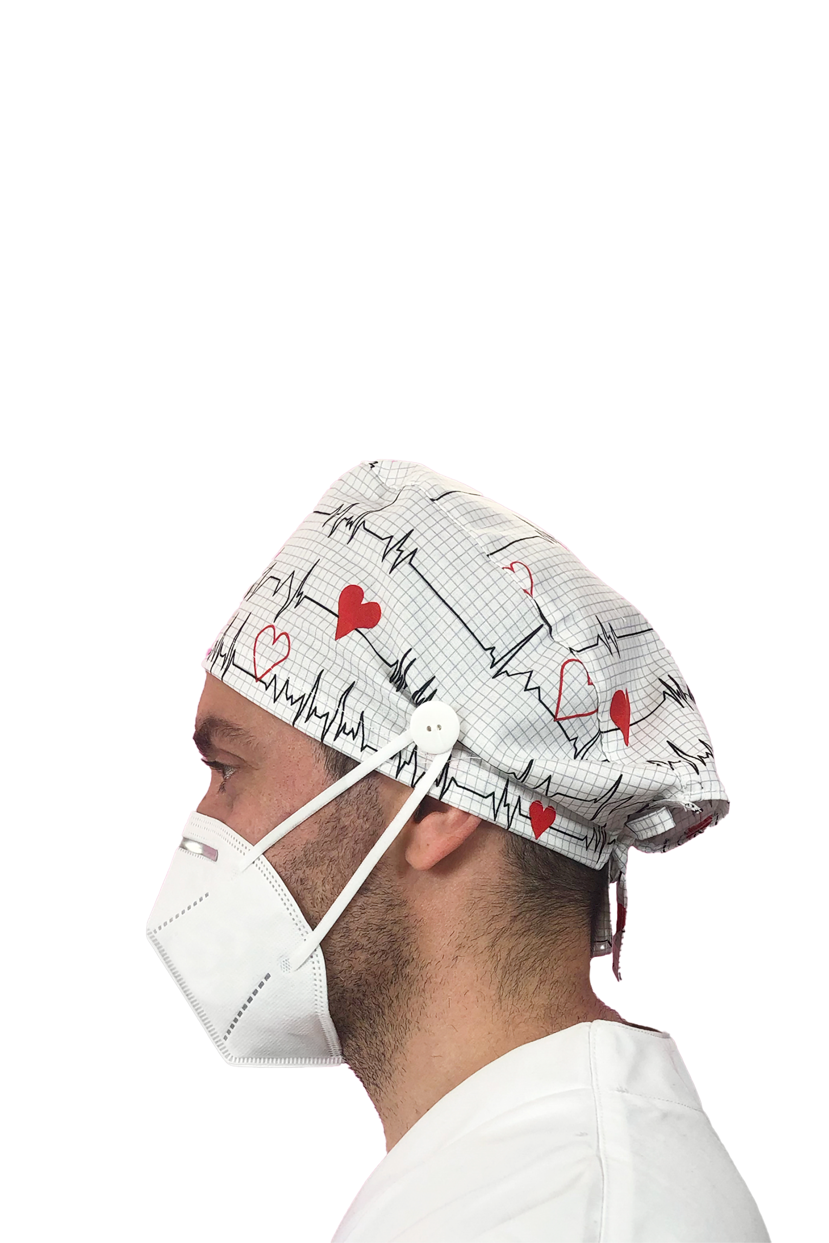 Gorro quirófano pelo corto con botones - Estampados-69
