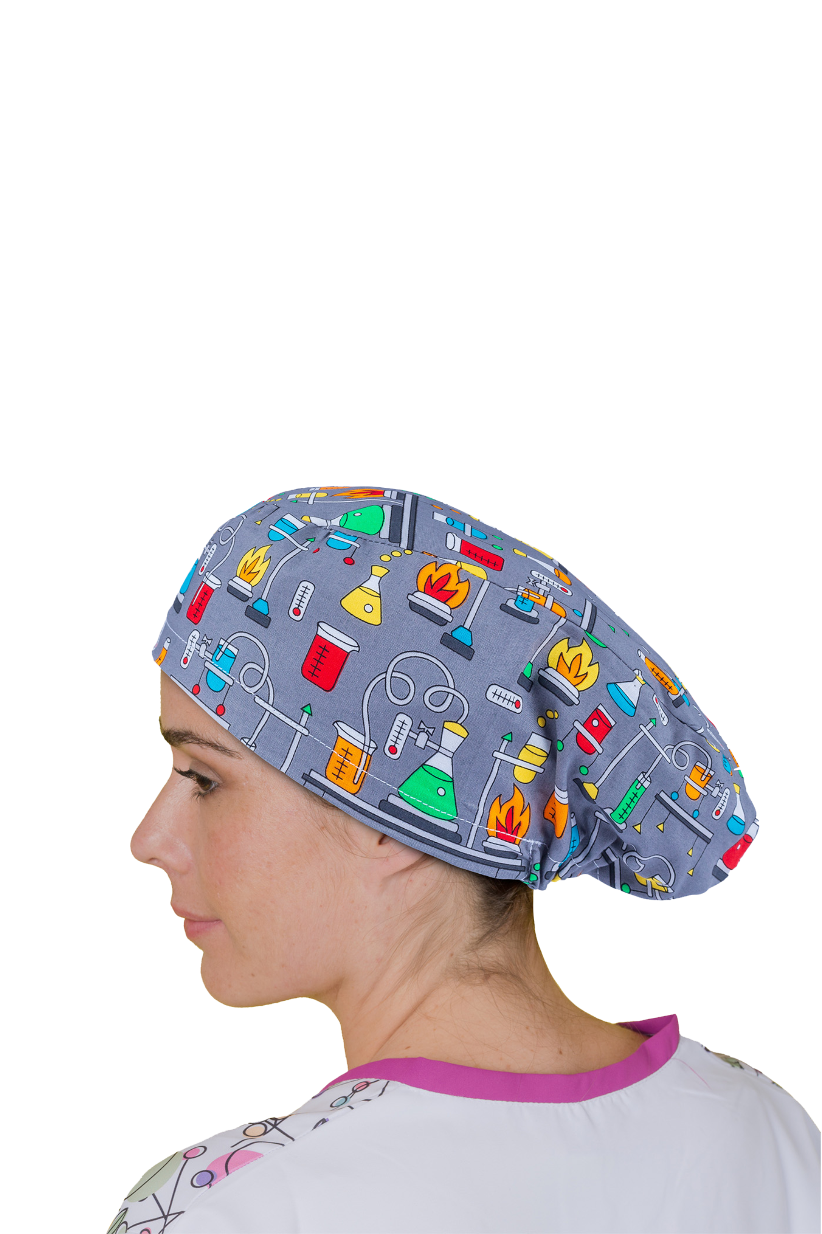 Surgical cap for long hair - Printed -zoom-86