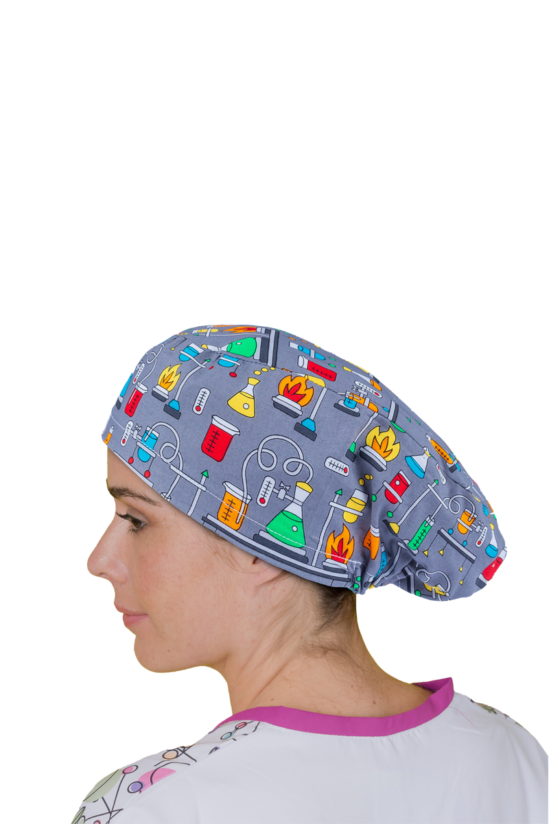 Surgical cap for long hair - Printed -zoom-