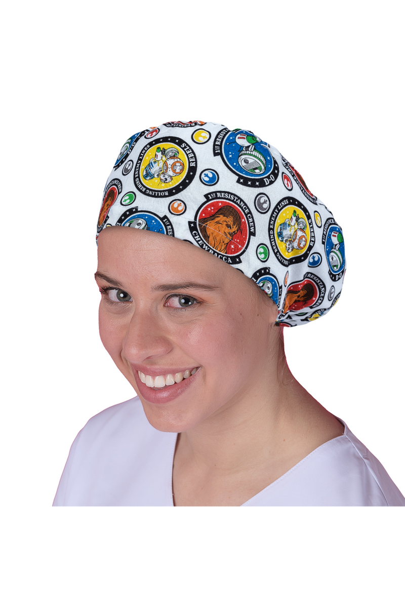 Surgical cap for long hair - Printed -zoom-
