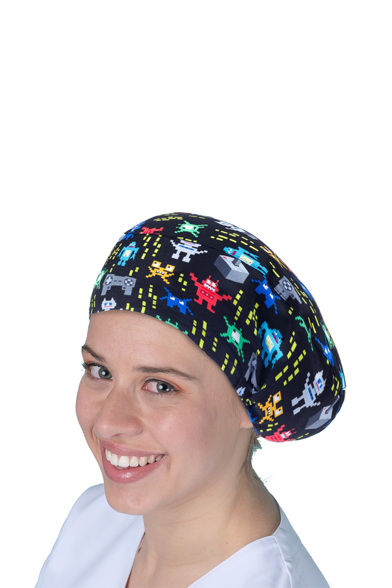 Surgical cap for long hair - Printed -zoom-
