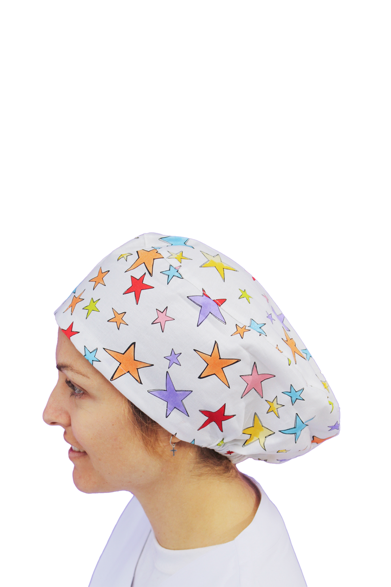 Surgical cap for long hair - Printed -zoom-
