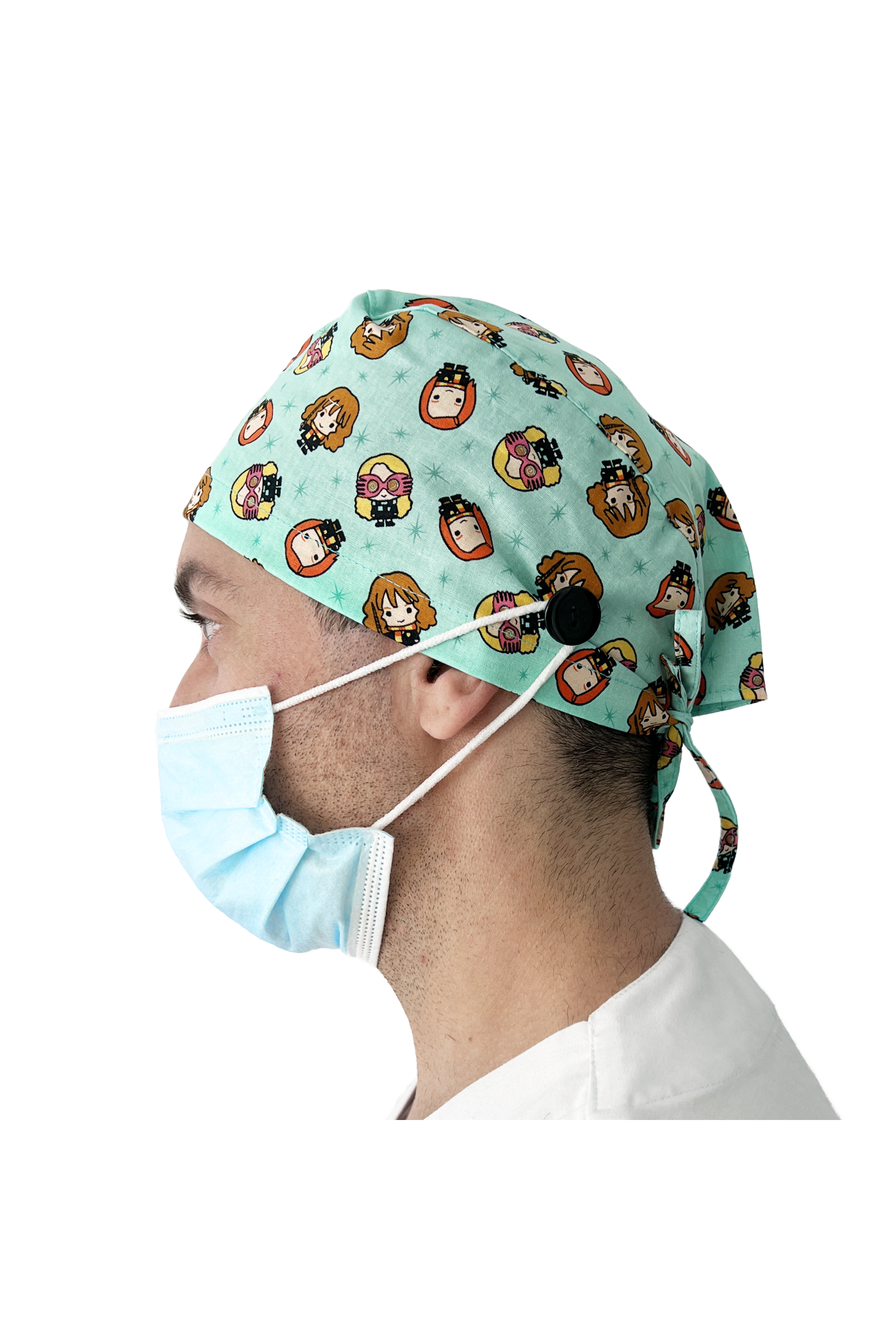 Gorro quirófano pelo corto con botones - Estampados