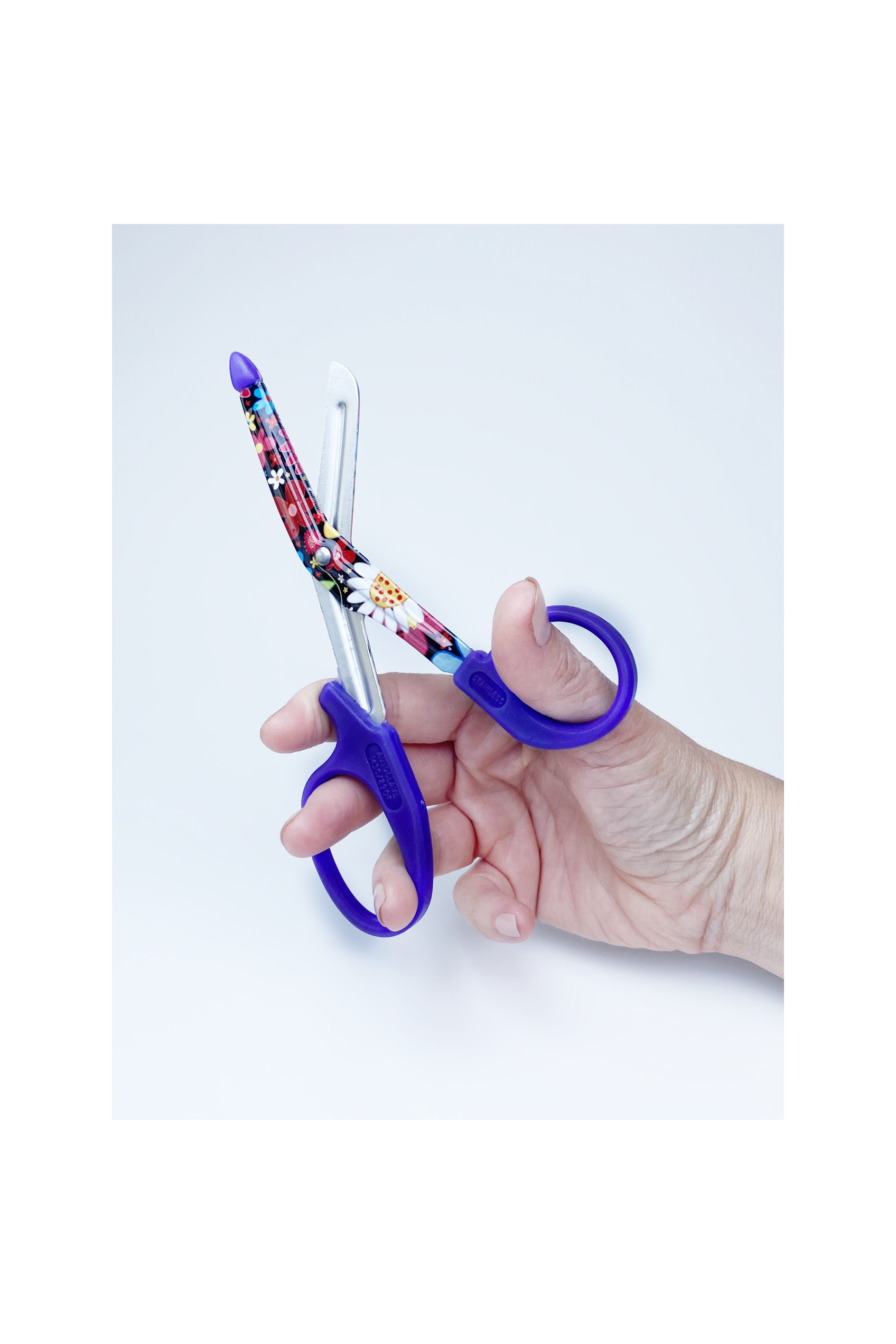 Clothes/bandage cutting scissors - Flowers-2