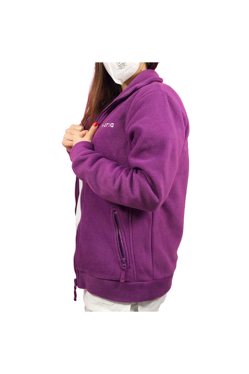 Forro Polar Sanitario Mujer Personalizado – Púrpura con bordado Dentista-zoom-