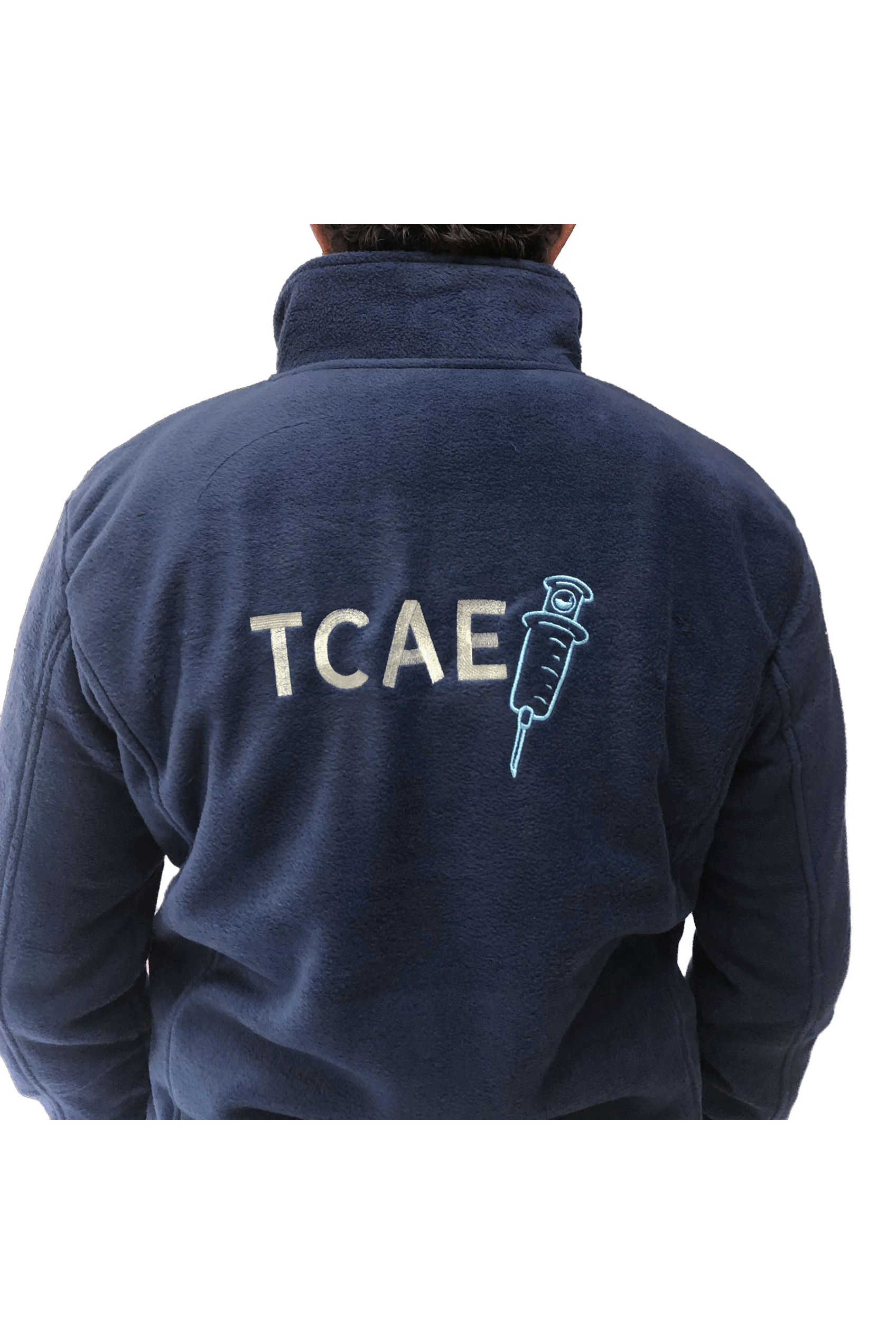 Personalized Men's Fleece Jacket - Navy Blue-zoom-7