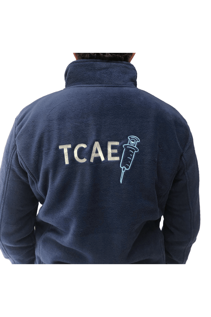 Personalized Men's Fleece Jacket - Navy Blue-zoom-