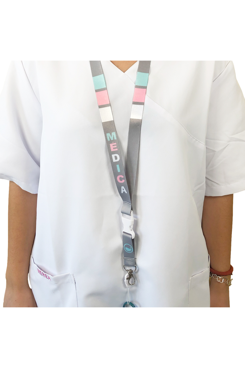 Lanyard multifunción Eighties - Médico/a-zoom-