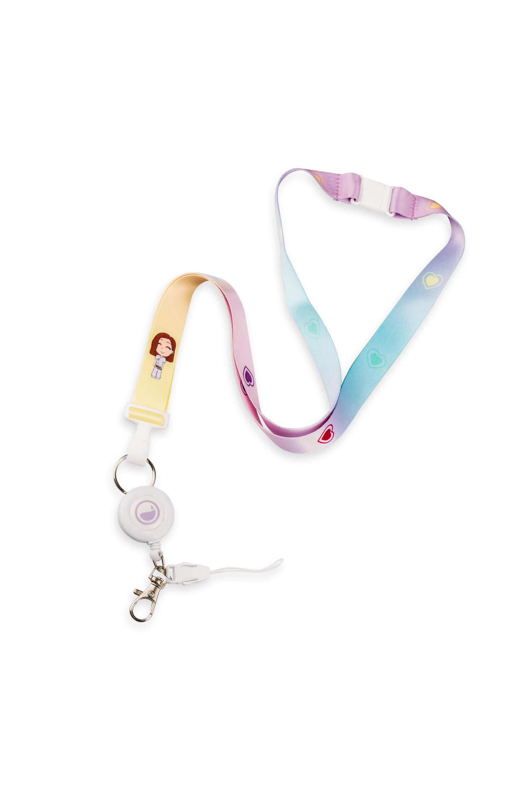 Multifunctional lanyard with retractable strap - Basic Colors -zoom-1
