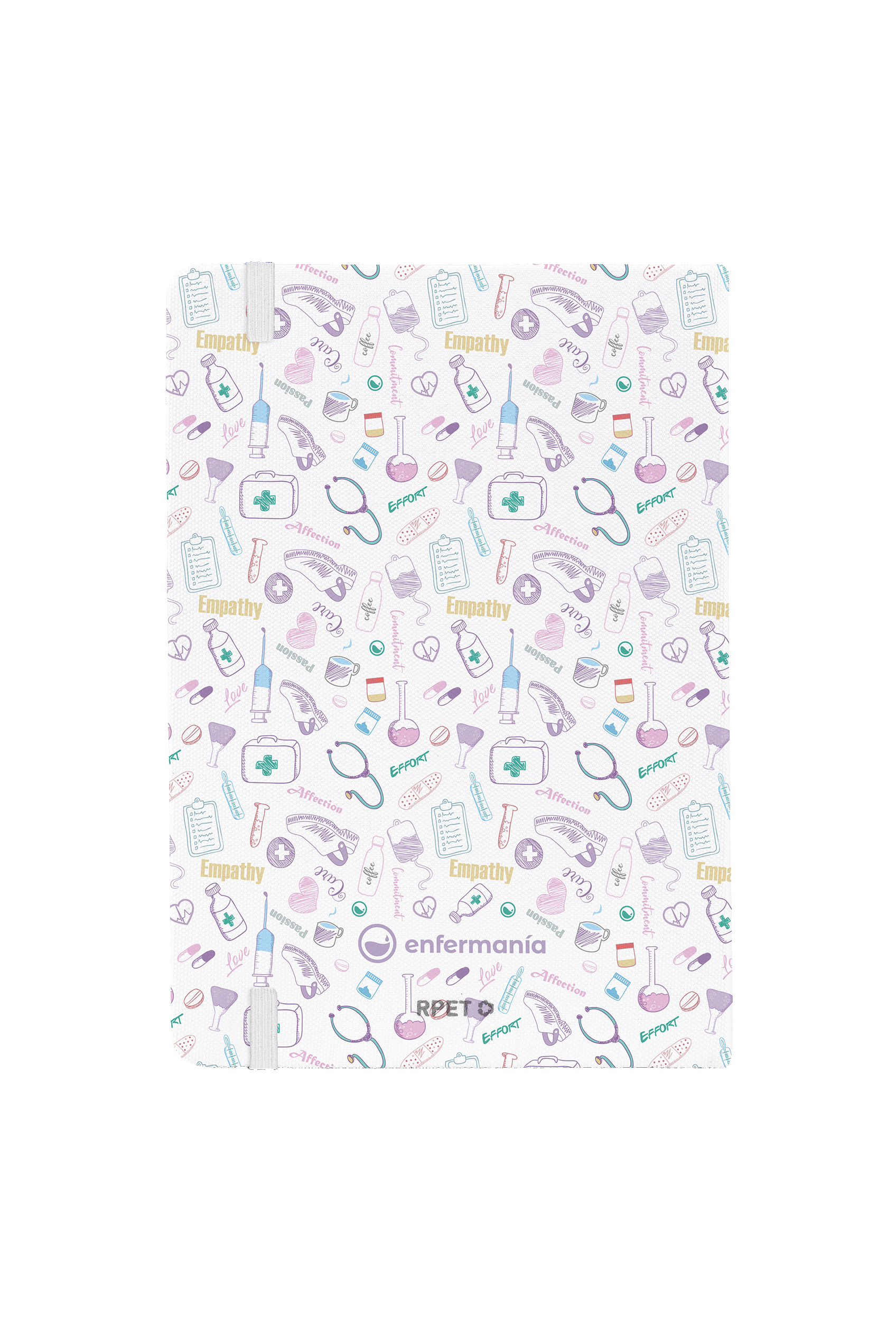 A5 customizable notebook with white elastic band – Care Collection-zoom-4