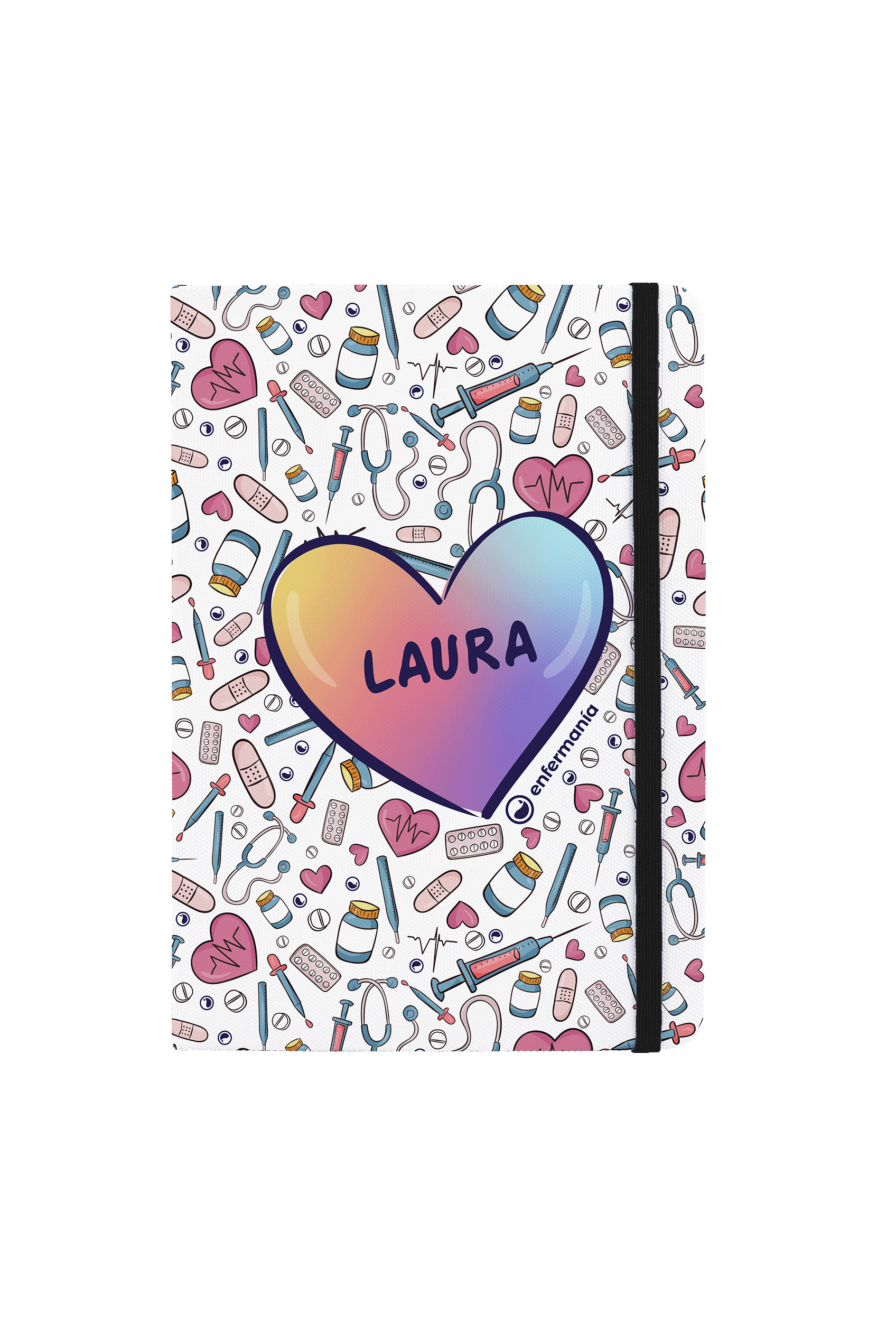 A5 notebook with black elastic band – Colorful Collection-zoom-1
