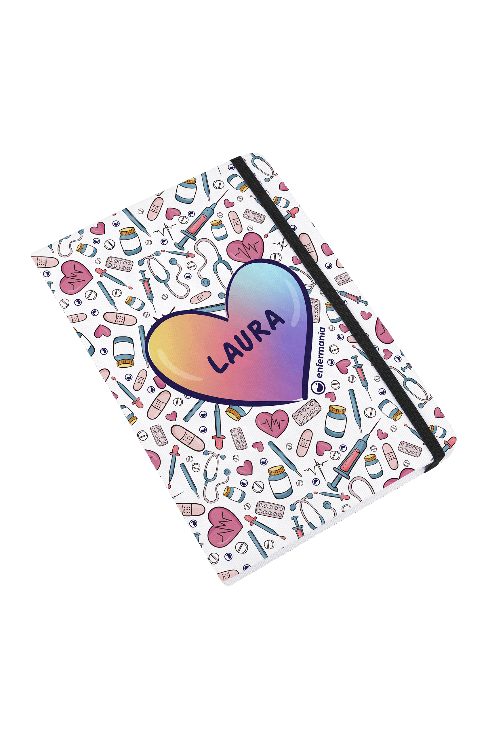 A5 notebook with black elastic band – Colorful Collection-4