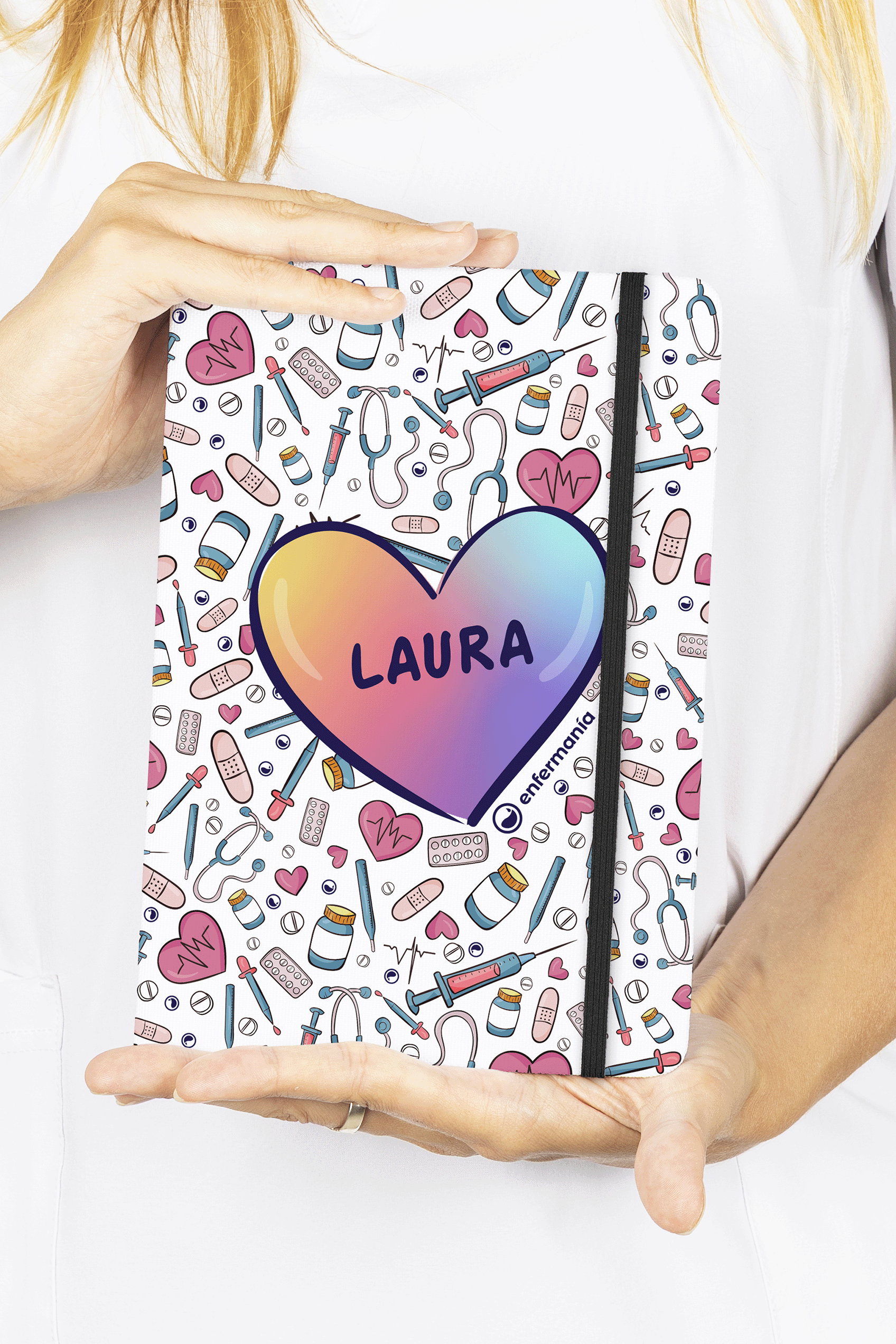 A5 notebook with black elastic band – Colorful Collection-zoom-3