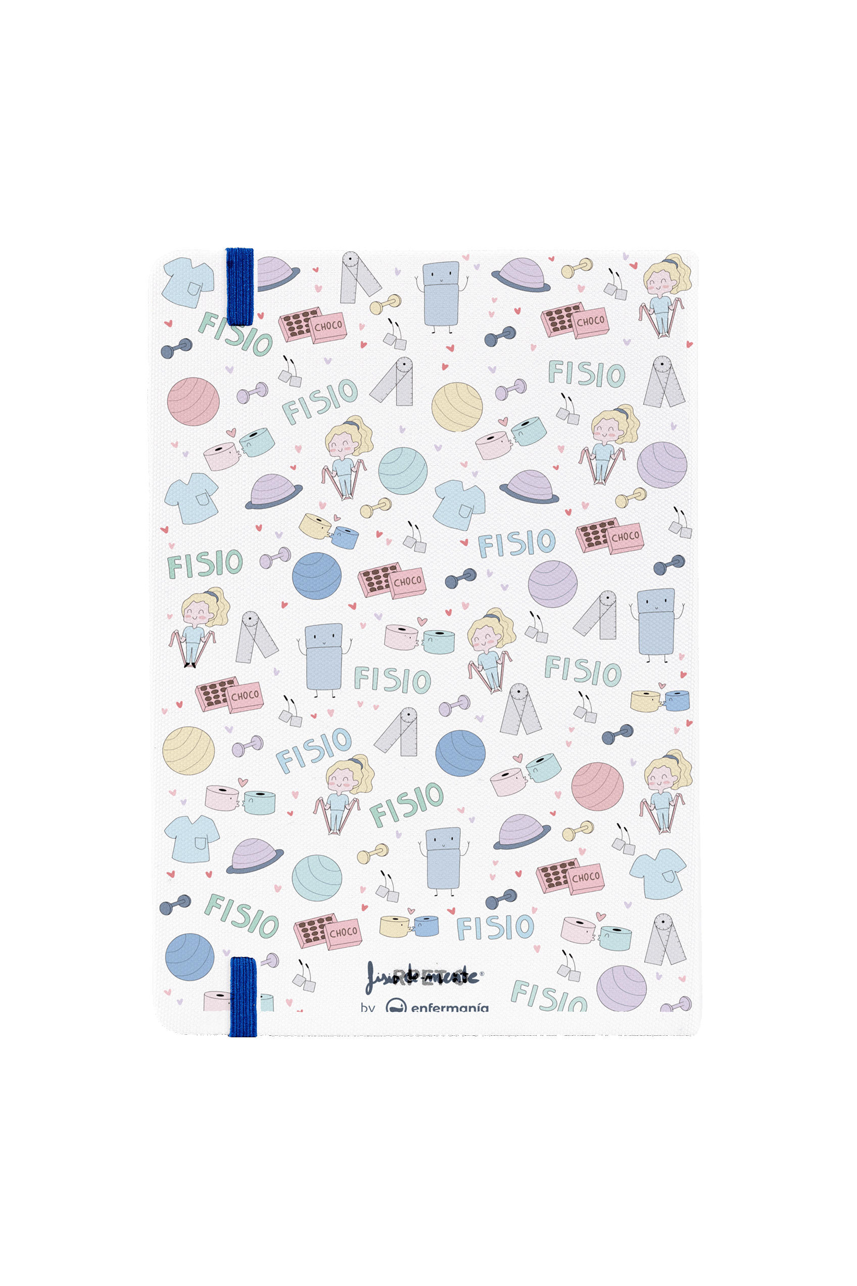 A5 notebook with blue elastic band – Fisio Pastel-zoom-4
