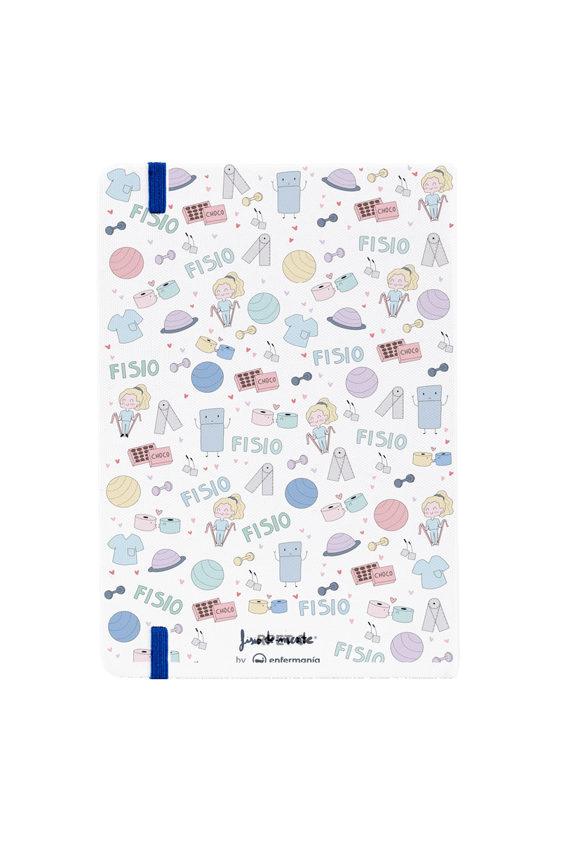 A5 notebook with blue elastic band – Fisio Pastel-zoom-
