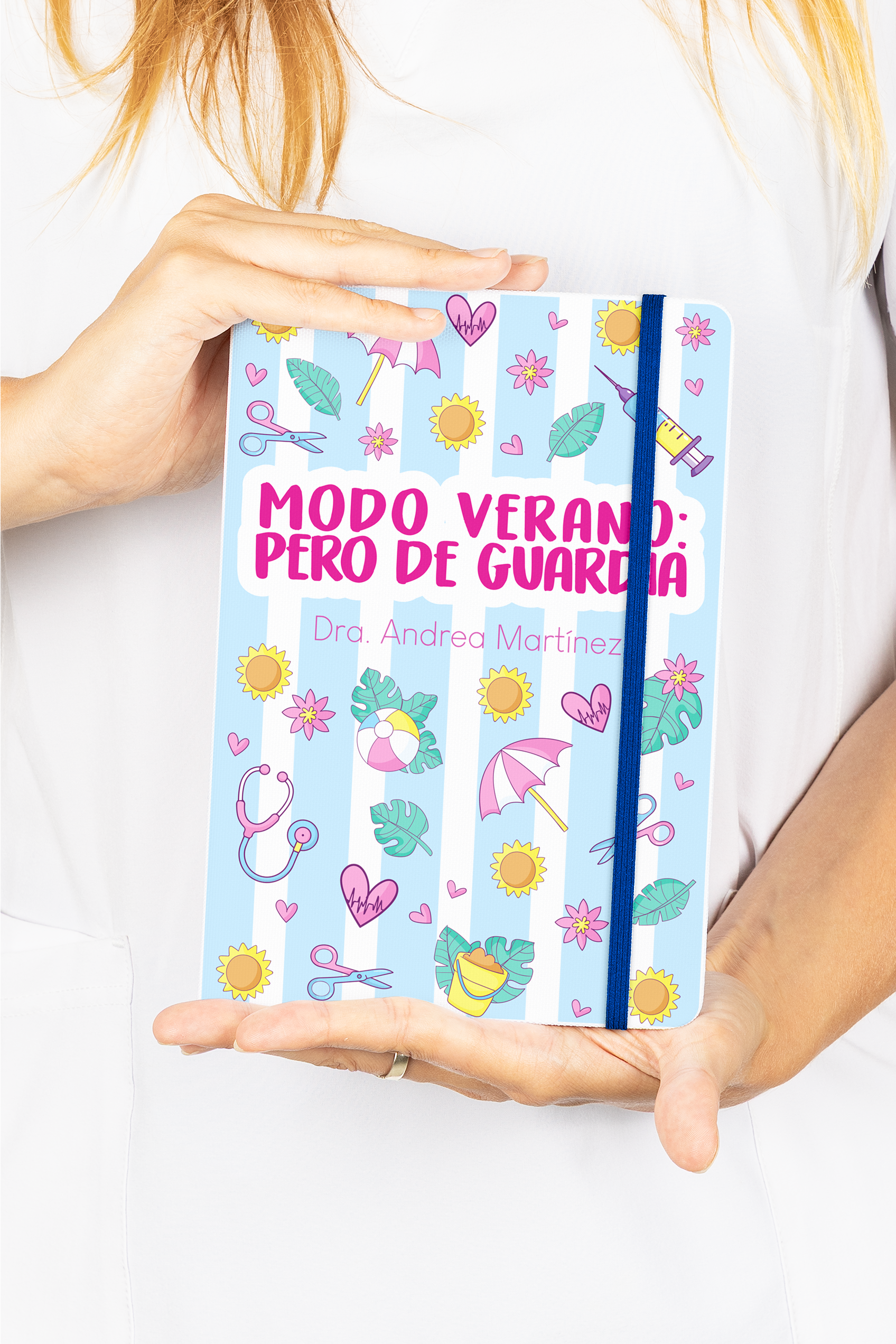 Libreta A5 con goma azul – Summer Collection