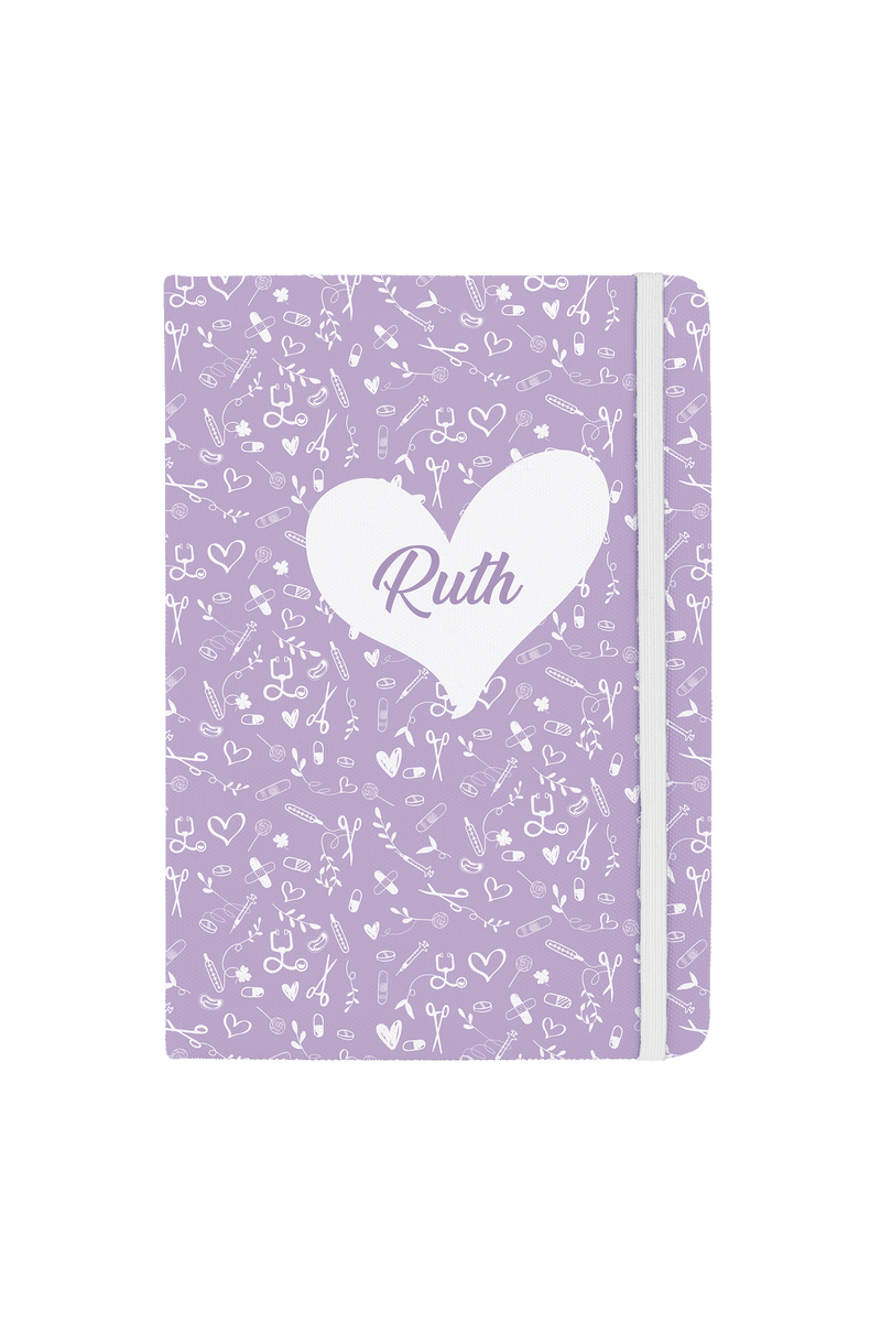 A5 notebook with white elastic band – Sweet Lavender-zoom-