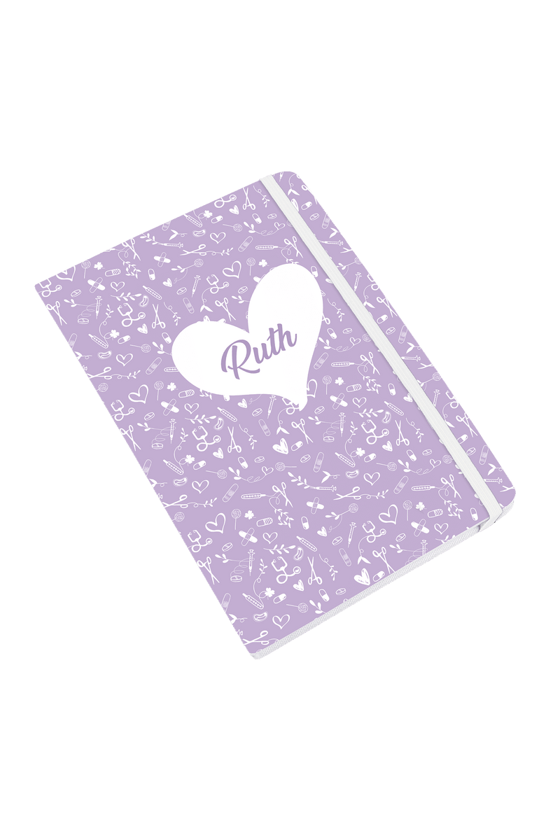 A5 notebook with white elastic band – Sweet Lavender-zoom-