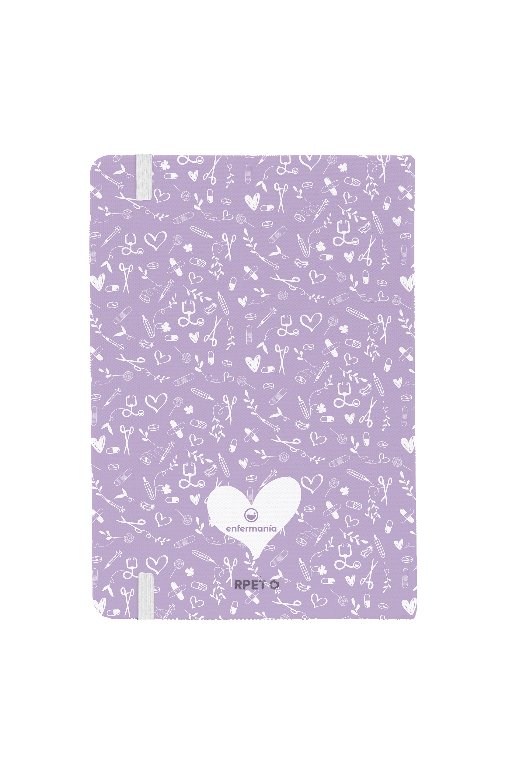 A5 notebook with white elastic band – Sweet Lavender-zoom-4