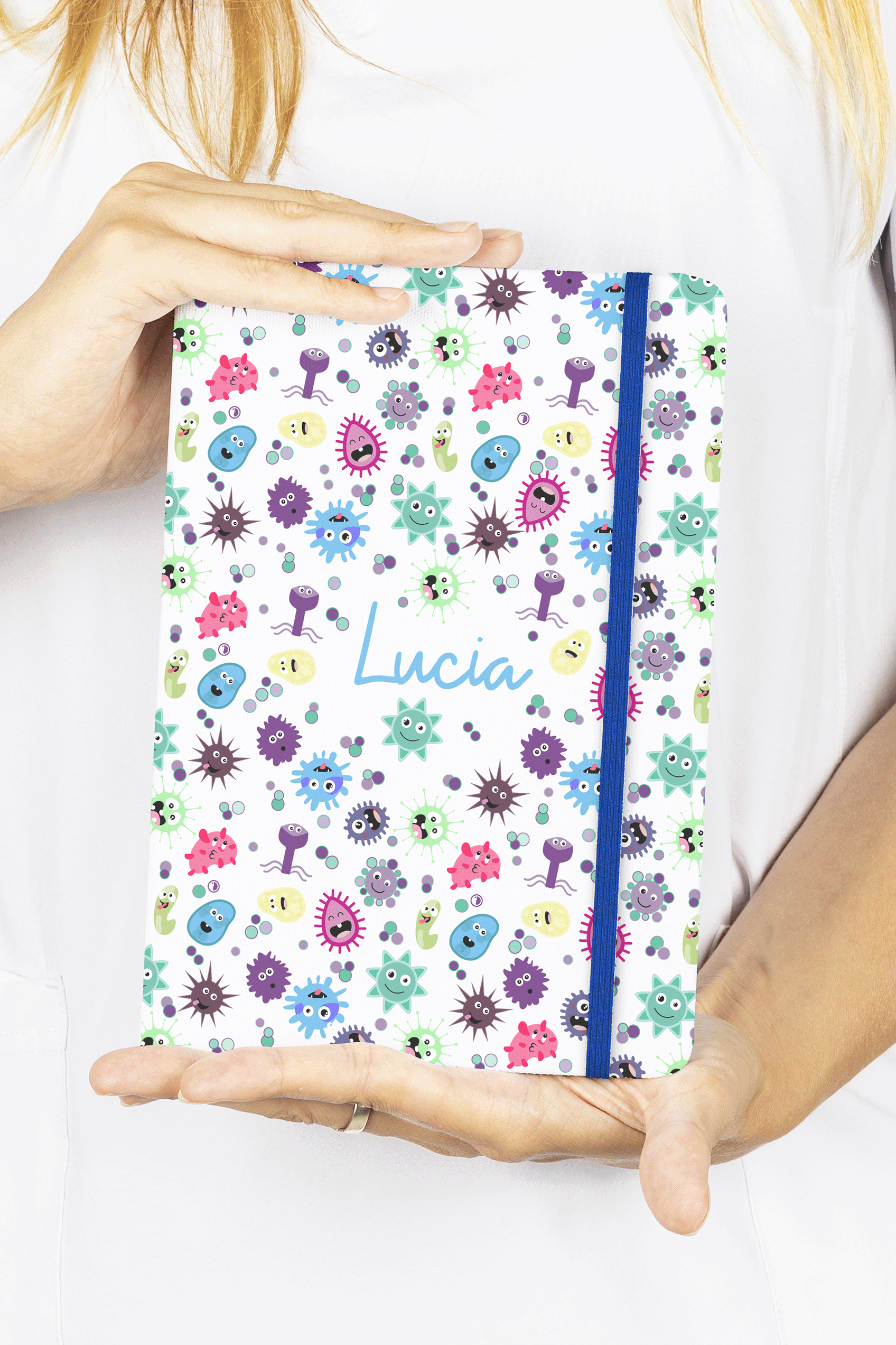 A5 notebook with blue elastic band – Virus Collection-2