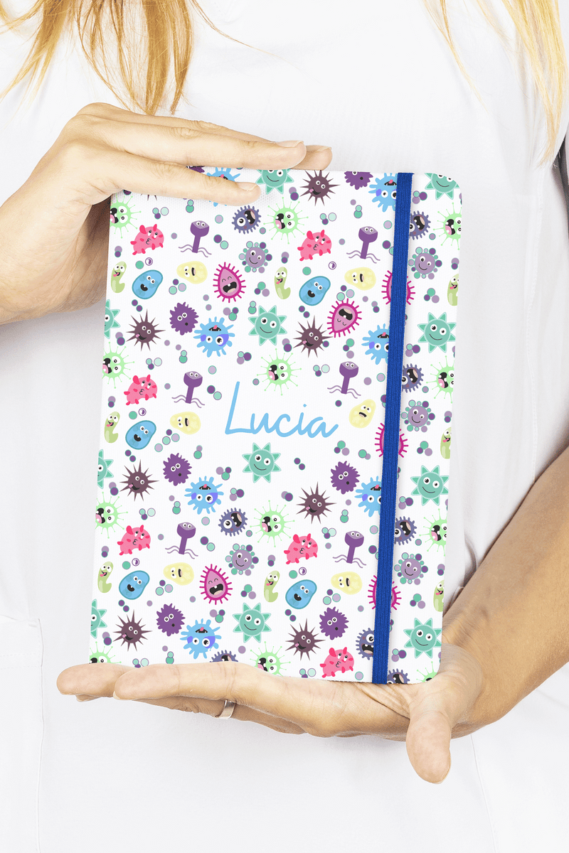 A5 notebook with blue elastic band – Virus Collection-zoom-