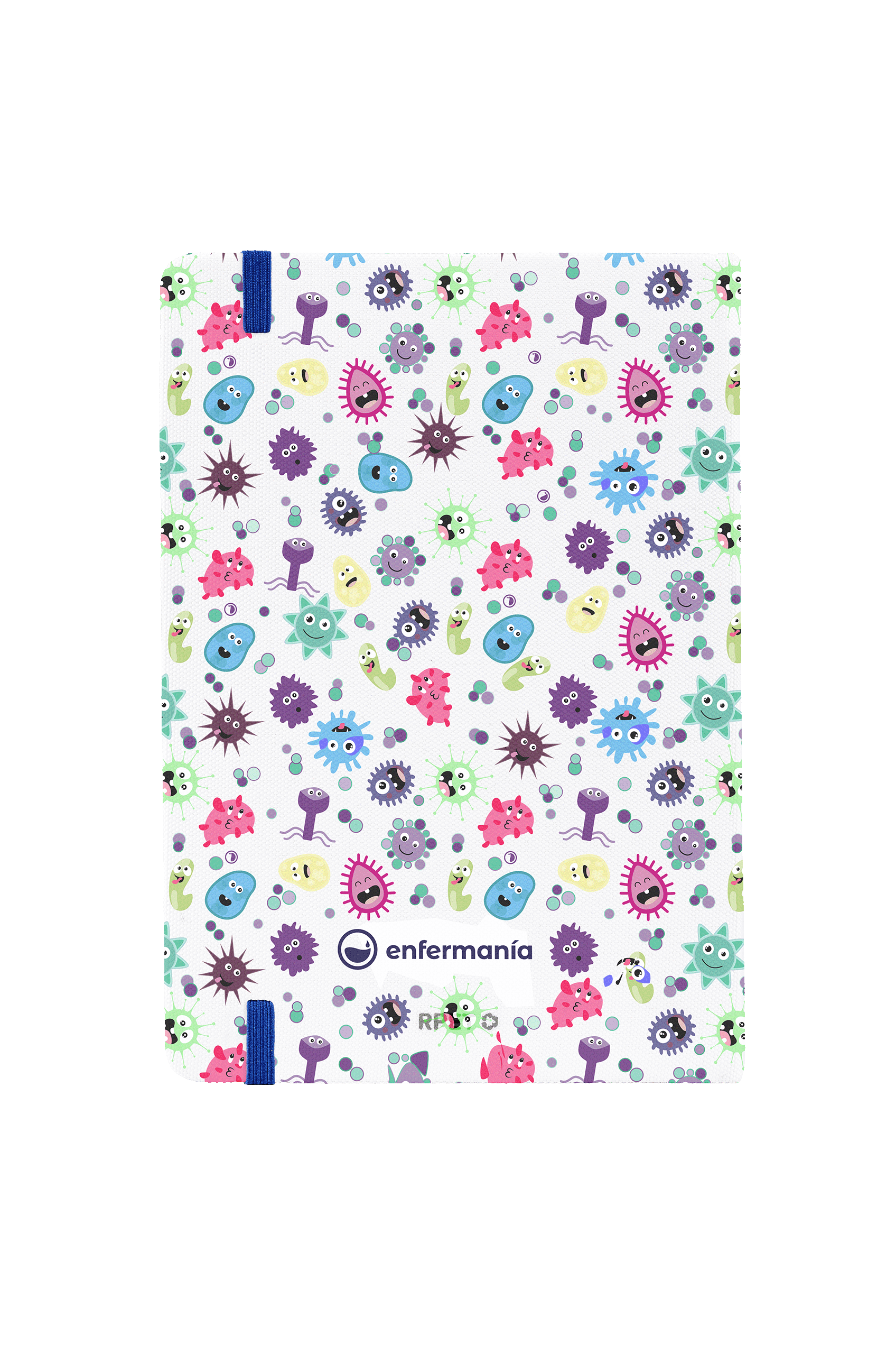 A5 notebook with blue elastic band – Virus Collection-4